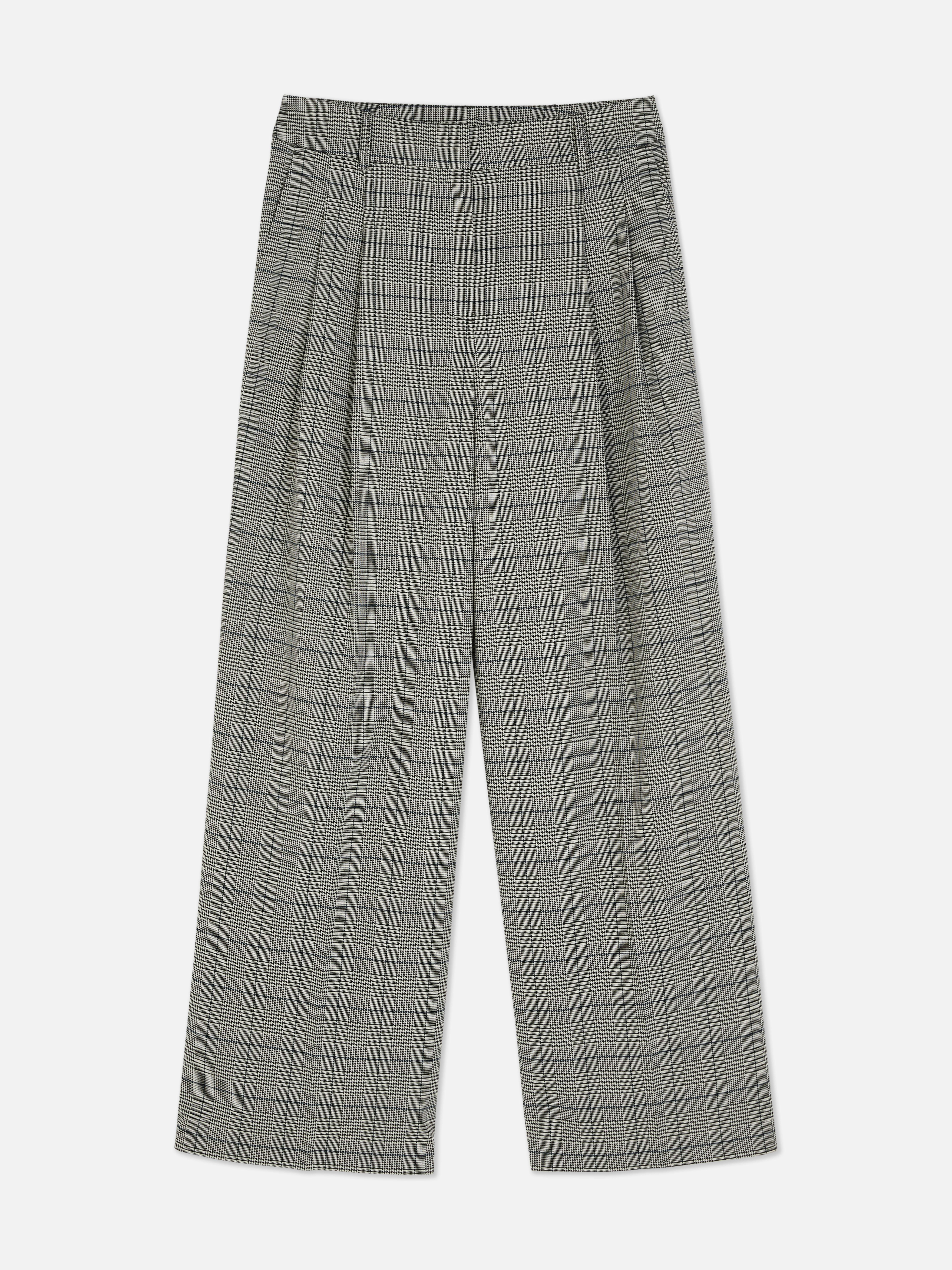 Geruite broek met plooien Rita Ora
