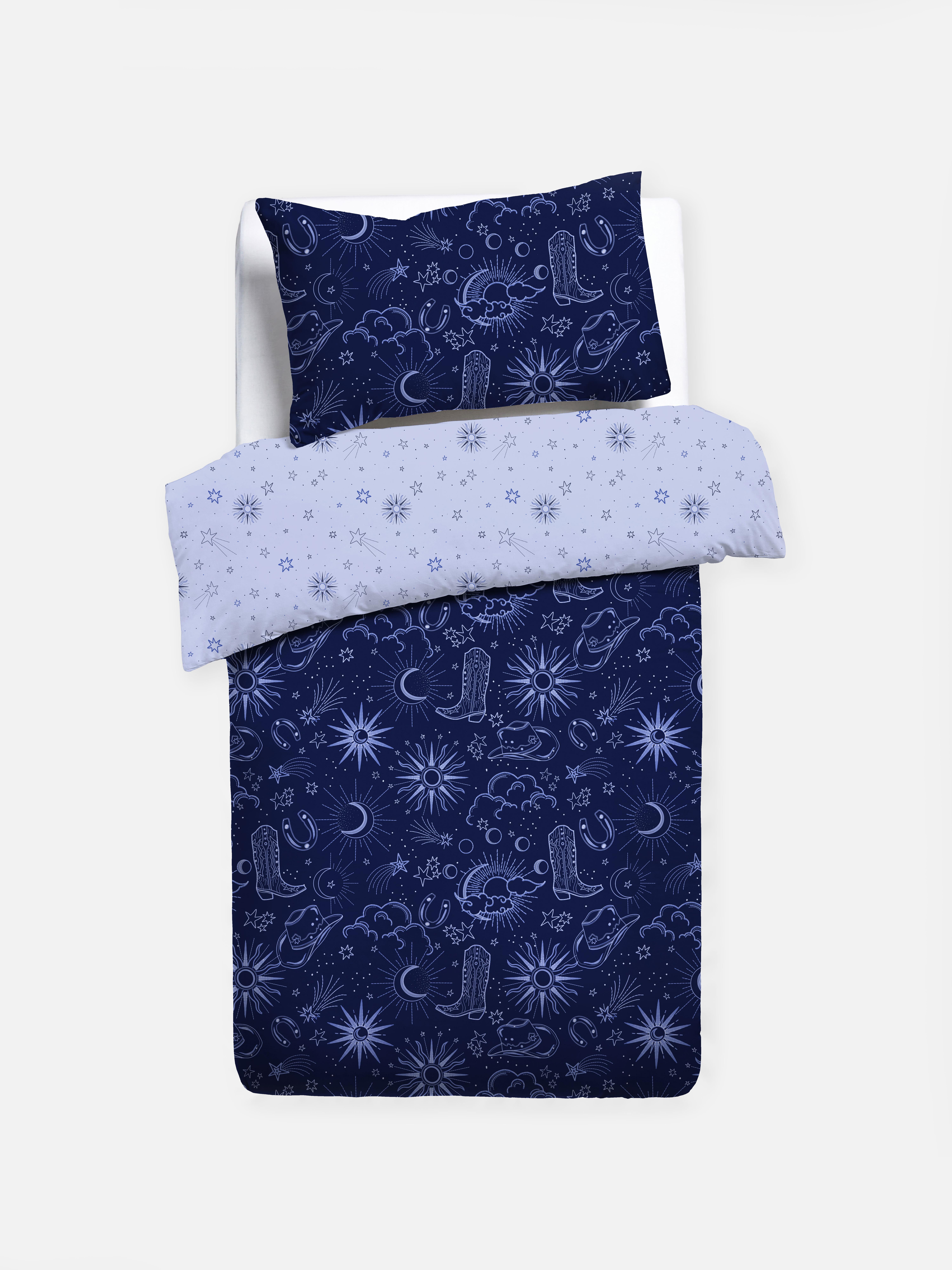Set copripiumone singolo reversibile costellazione