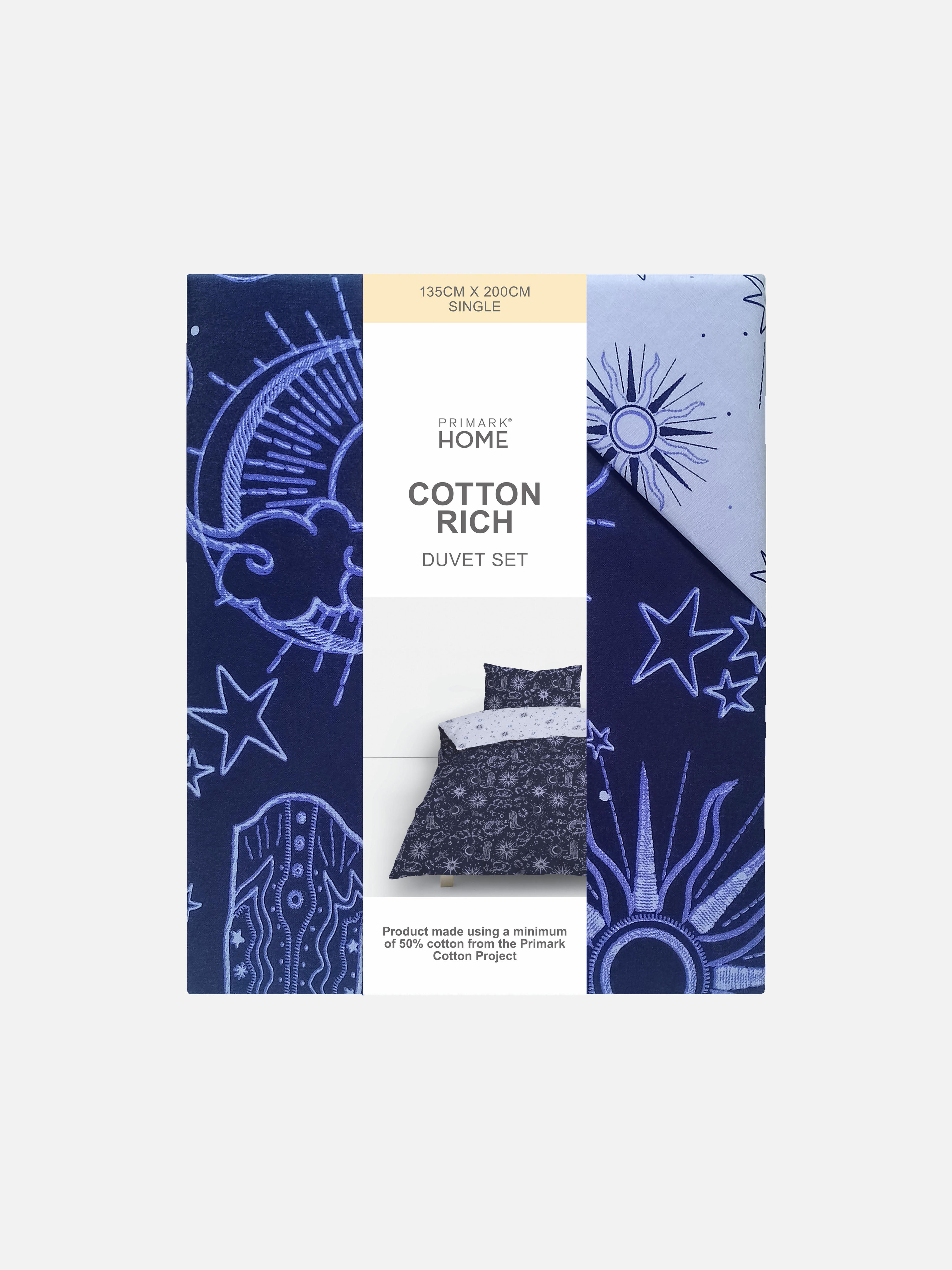 Set copripiumone singolo reversibile costellazione