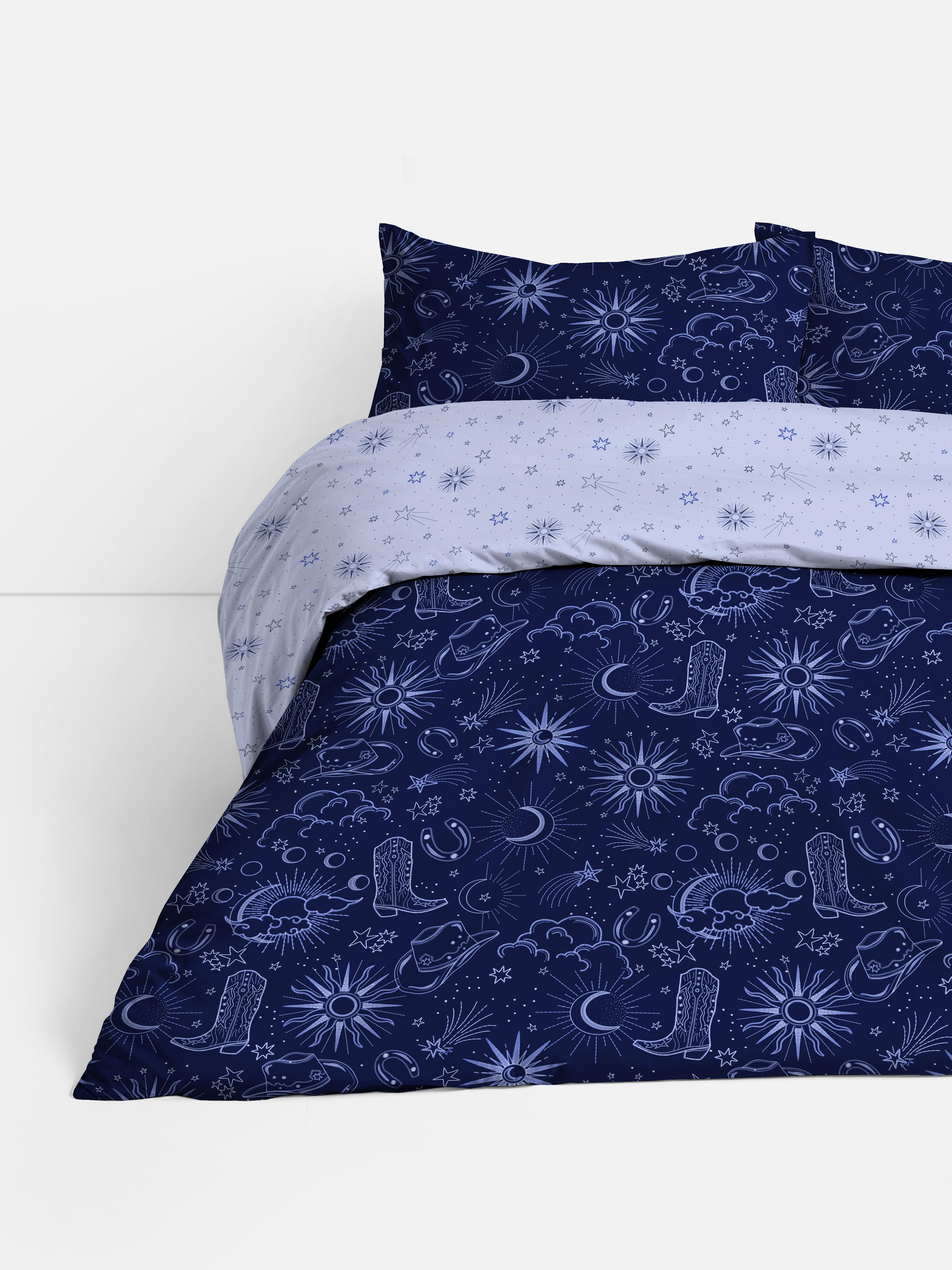 Wendebettwäscheset mit Sternbildmuster, Doppelbett