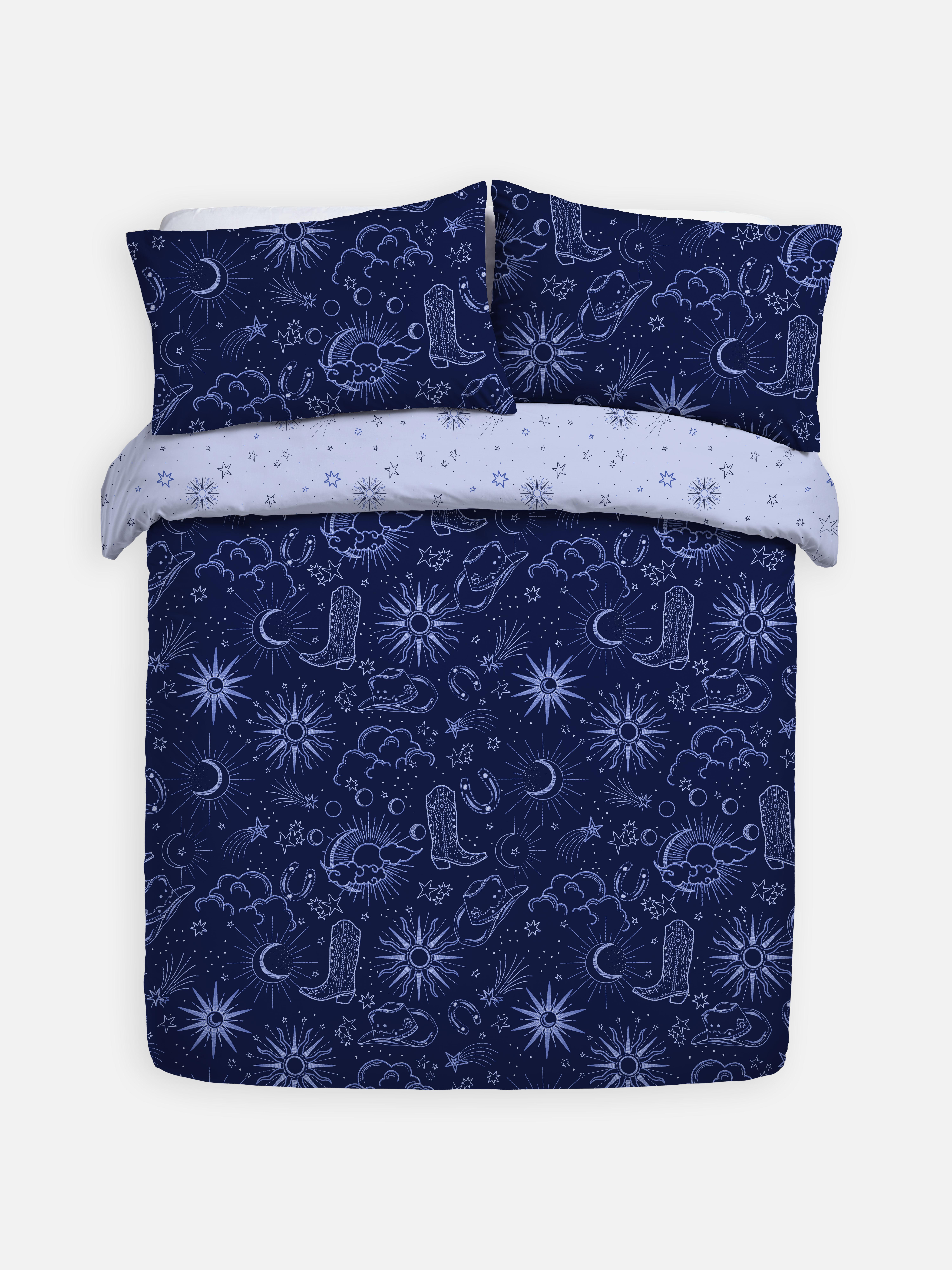 Wendebettwäscheset mit Sternbildmuster, Doppelbett