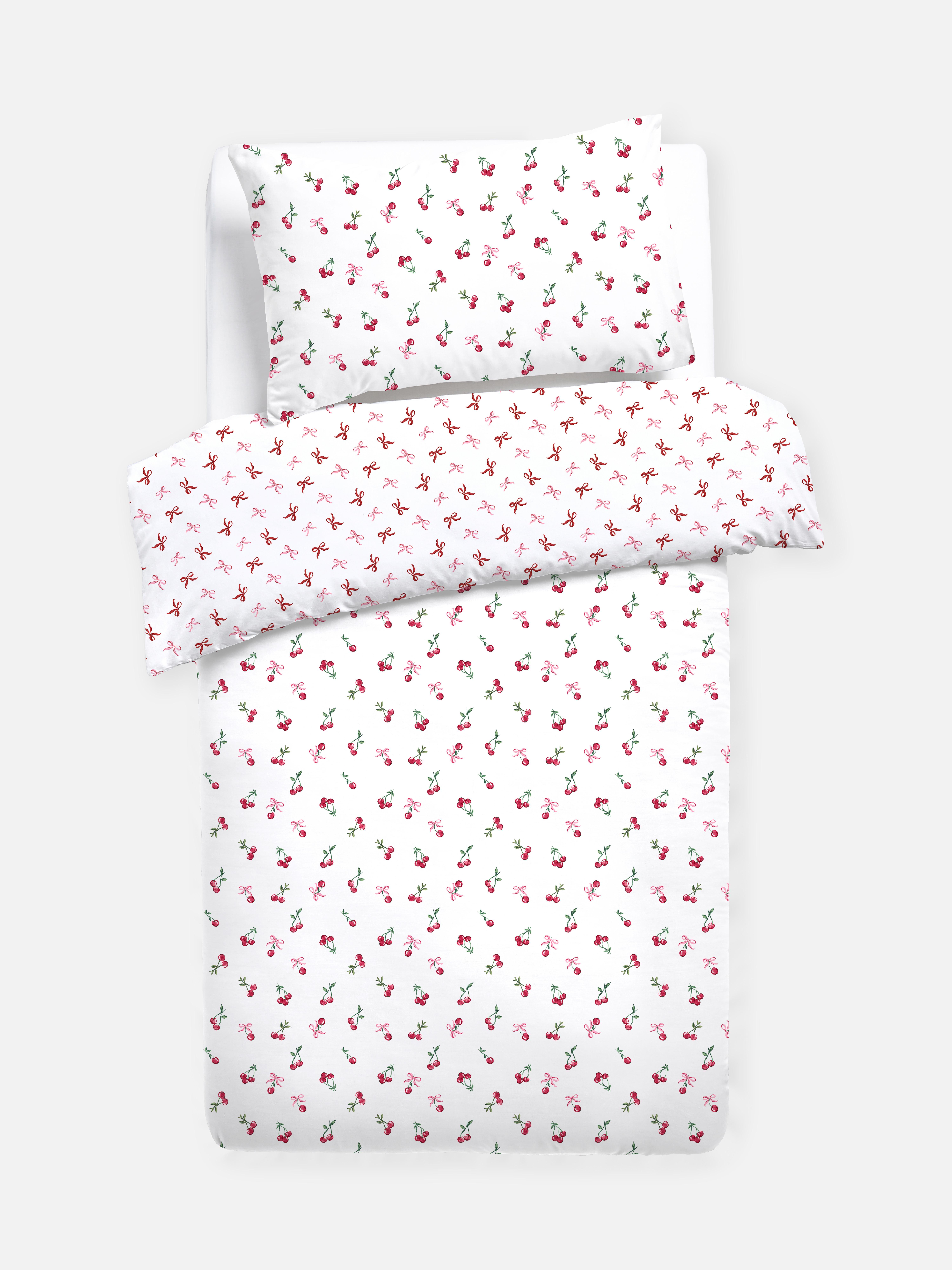 Cherry Bow Single Duvet Set