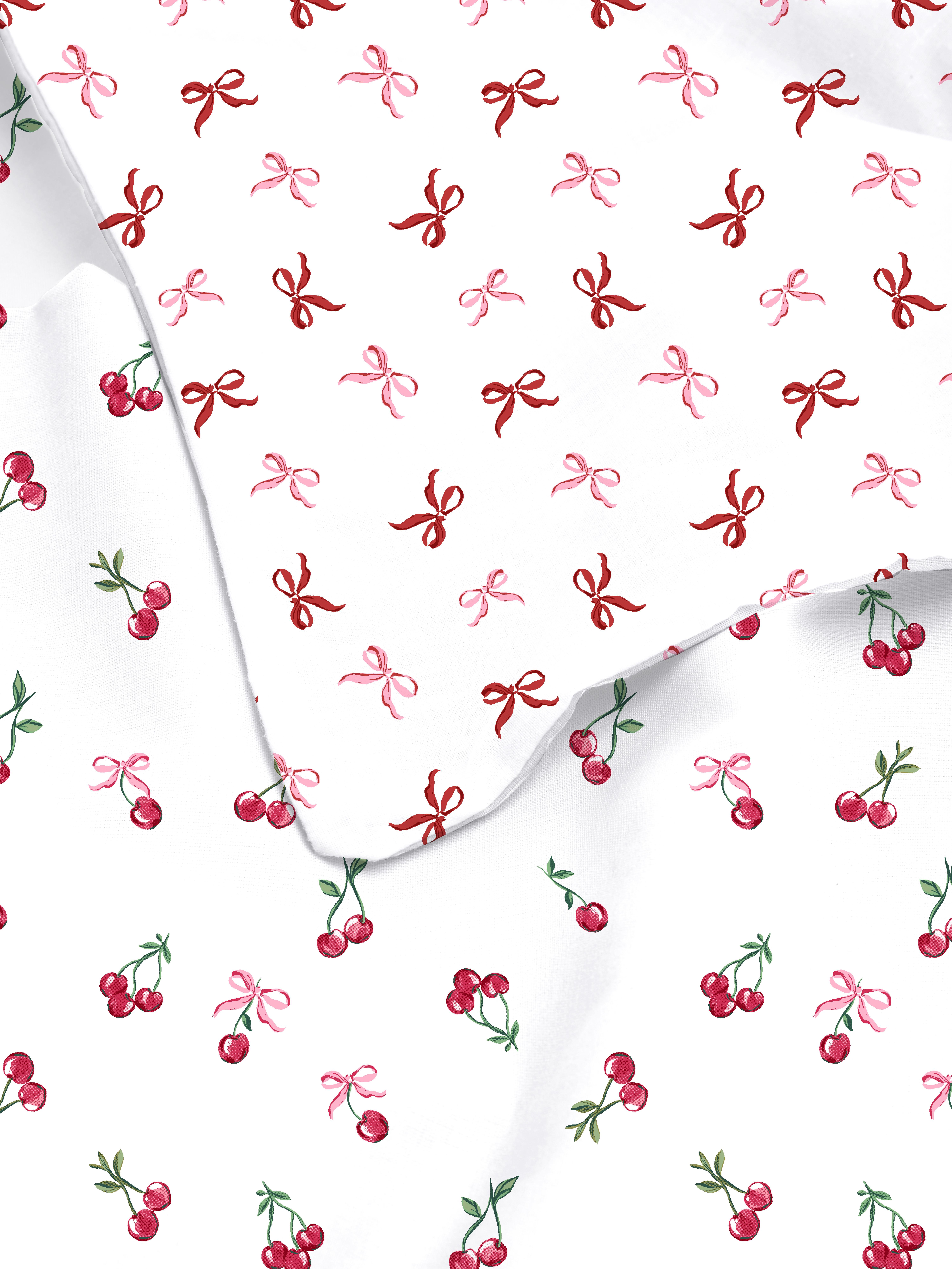 Cherry Bow Single Duvet Set
