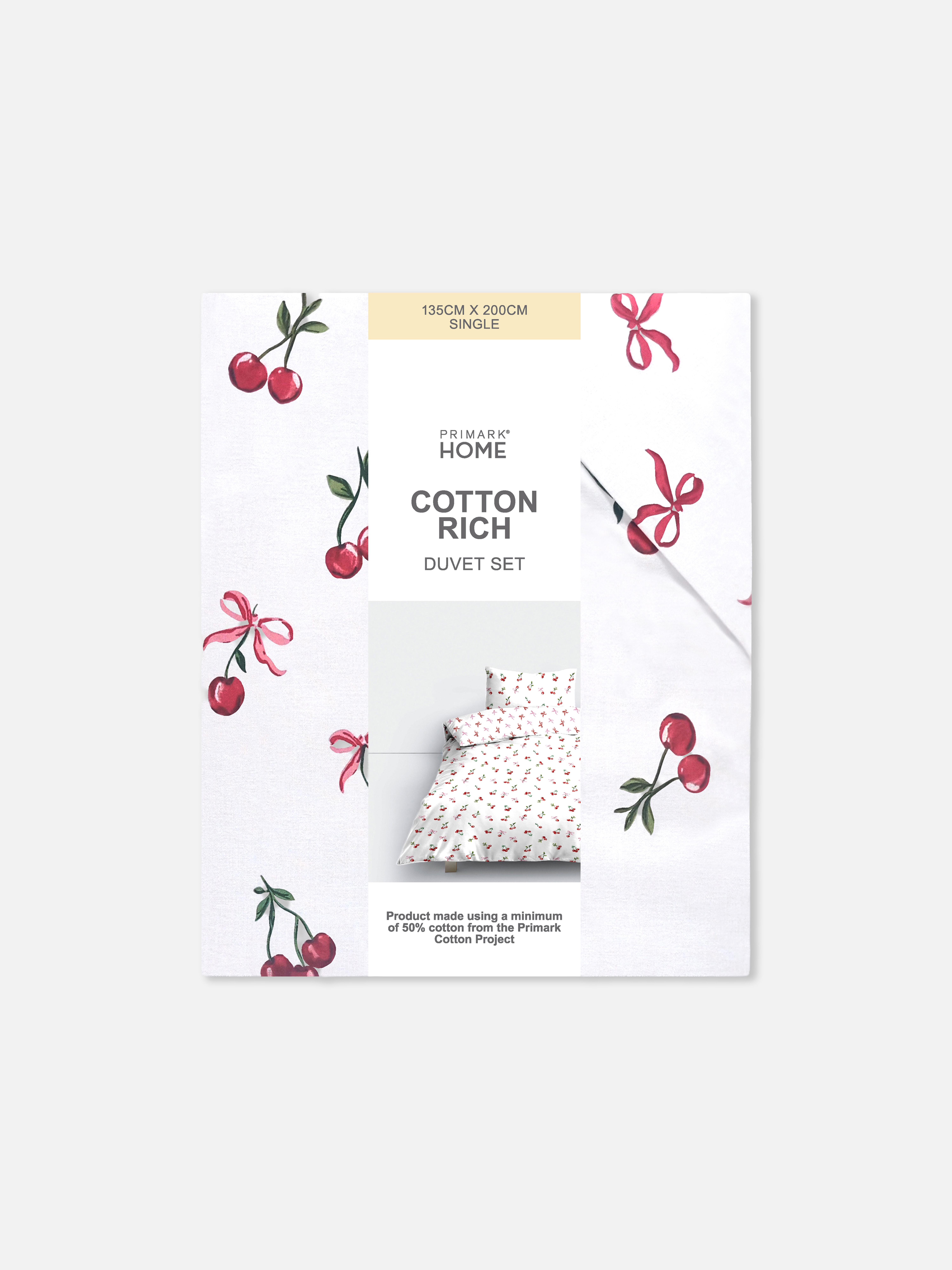 Cherry Bow Single Duvet Set
