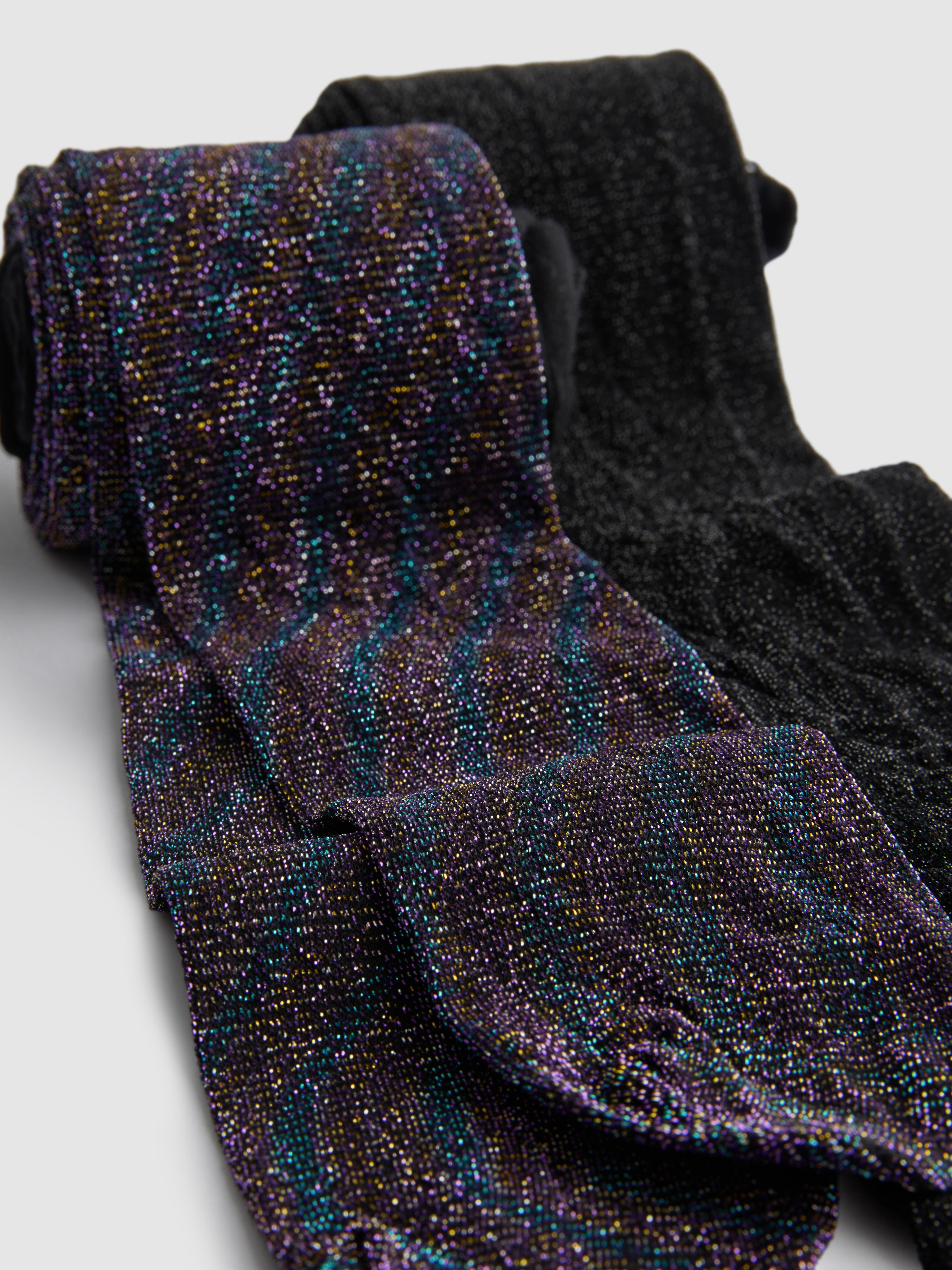 2pk Sparkly Tights