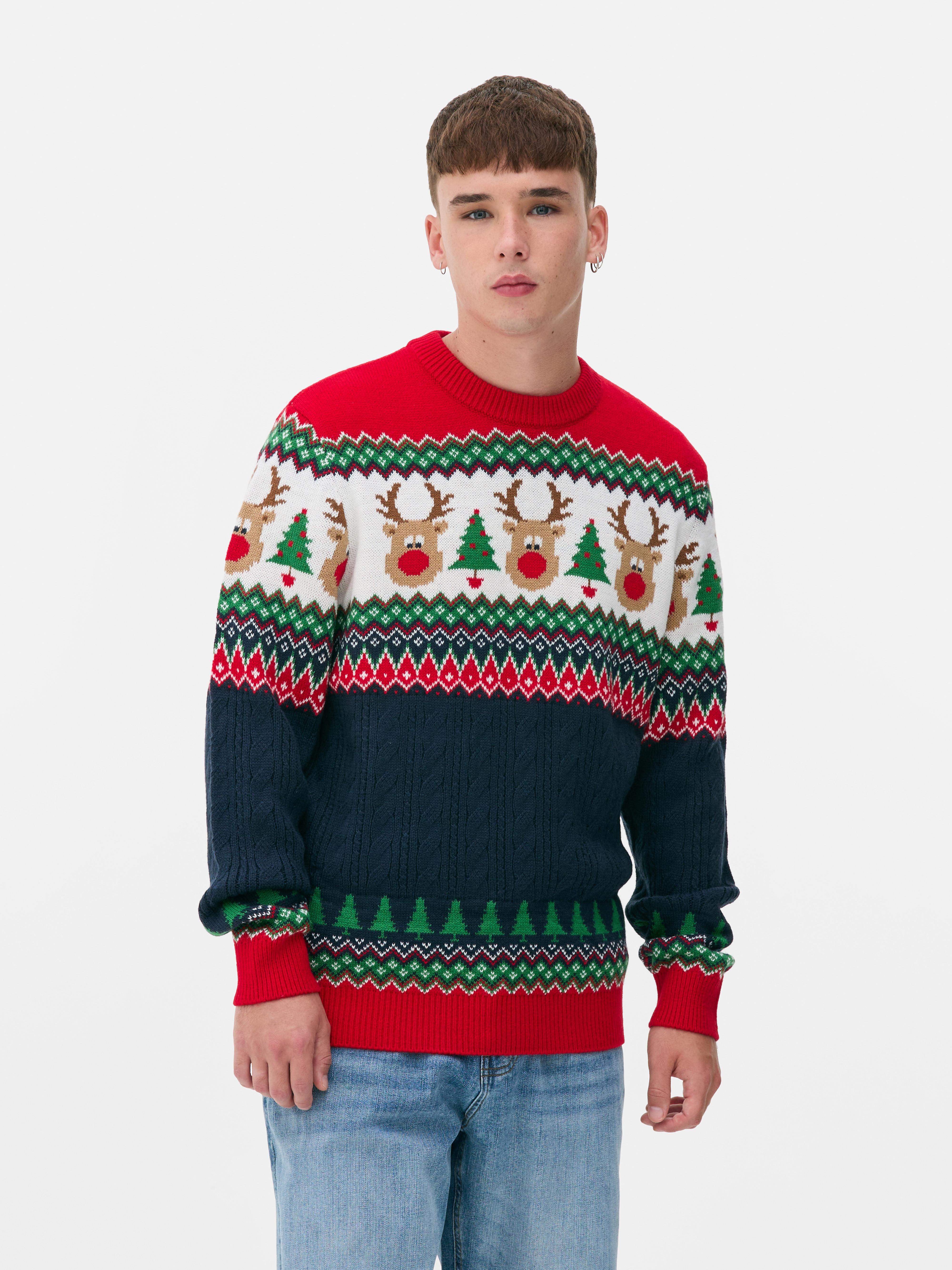 Reindeer Fair Isle Christmas Jumper