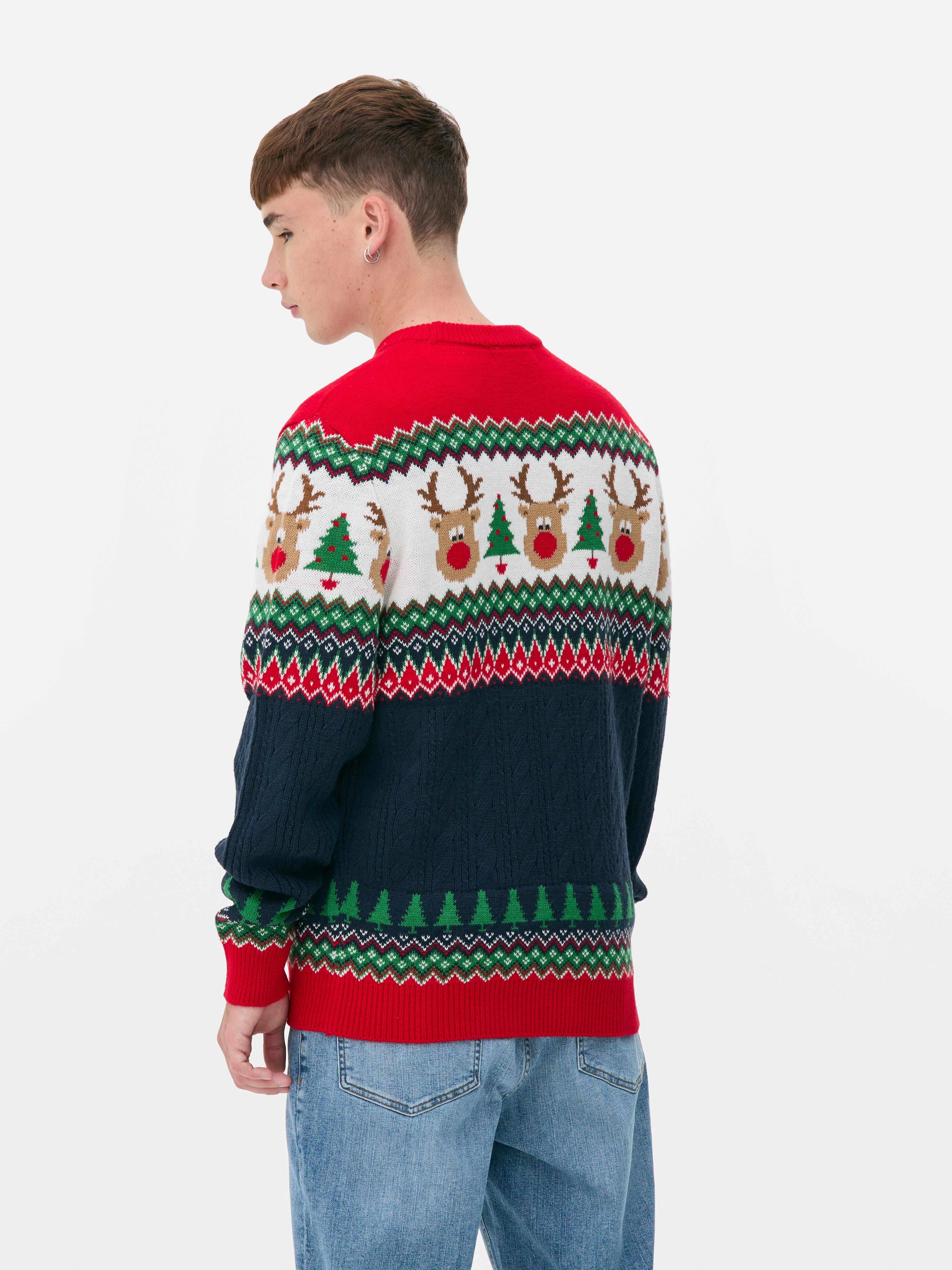 Reindeer Fair Isle Christmas Jumper