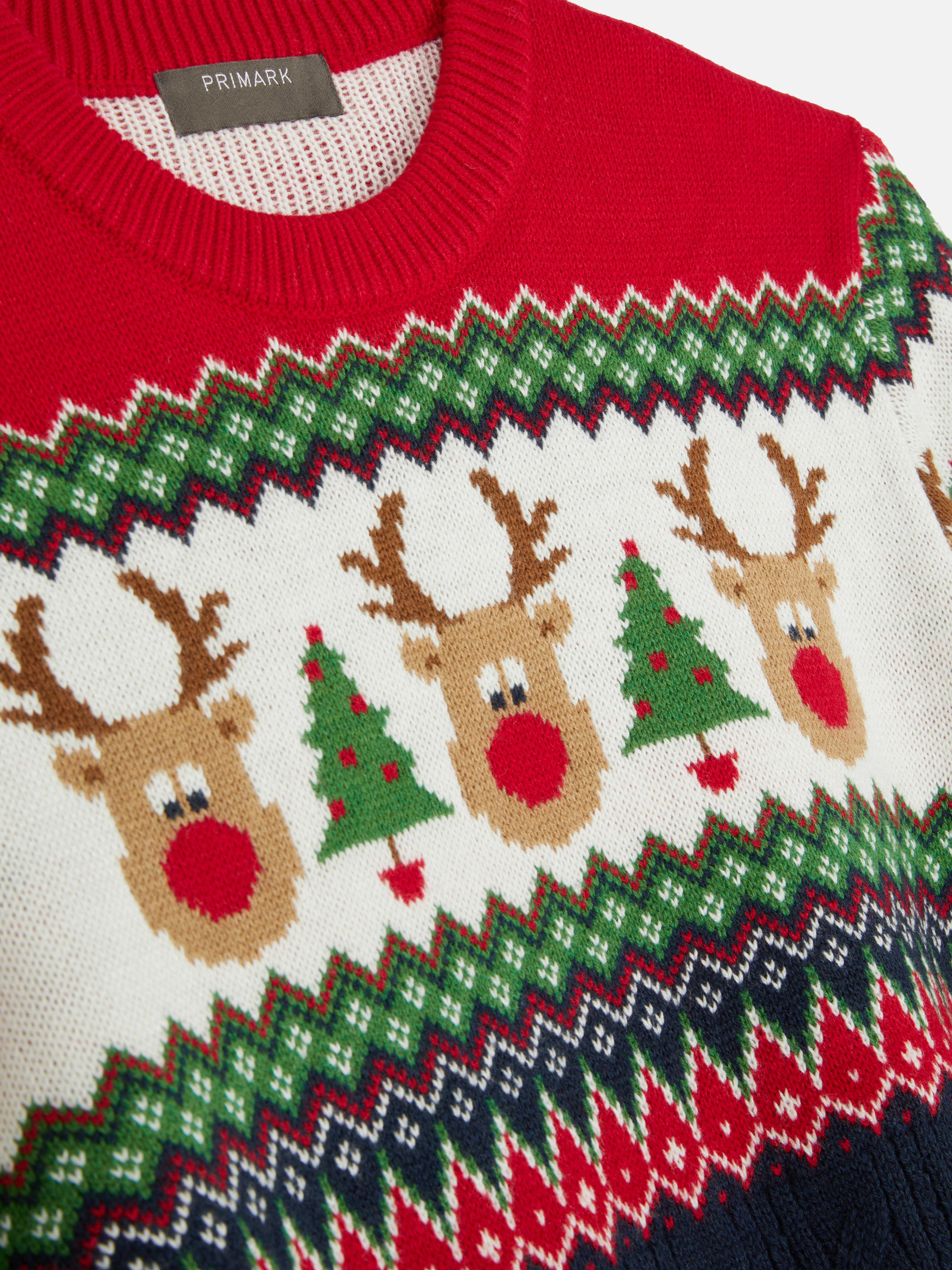 Reindeer Fair Isle Christmas Jumper