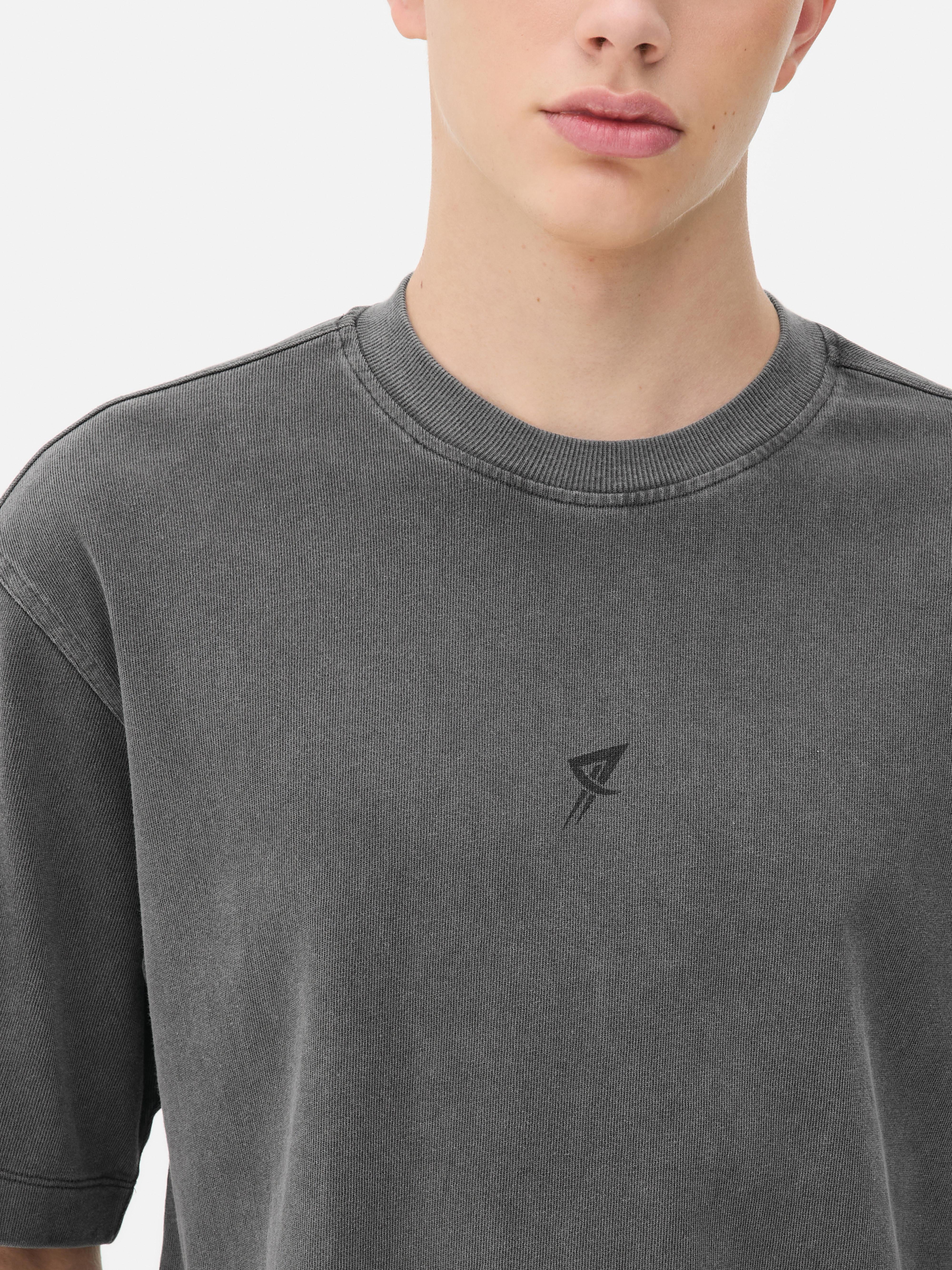 Tricou sport cu mânecă scurtă și aspect decolorat