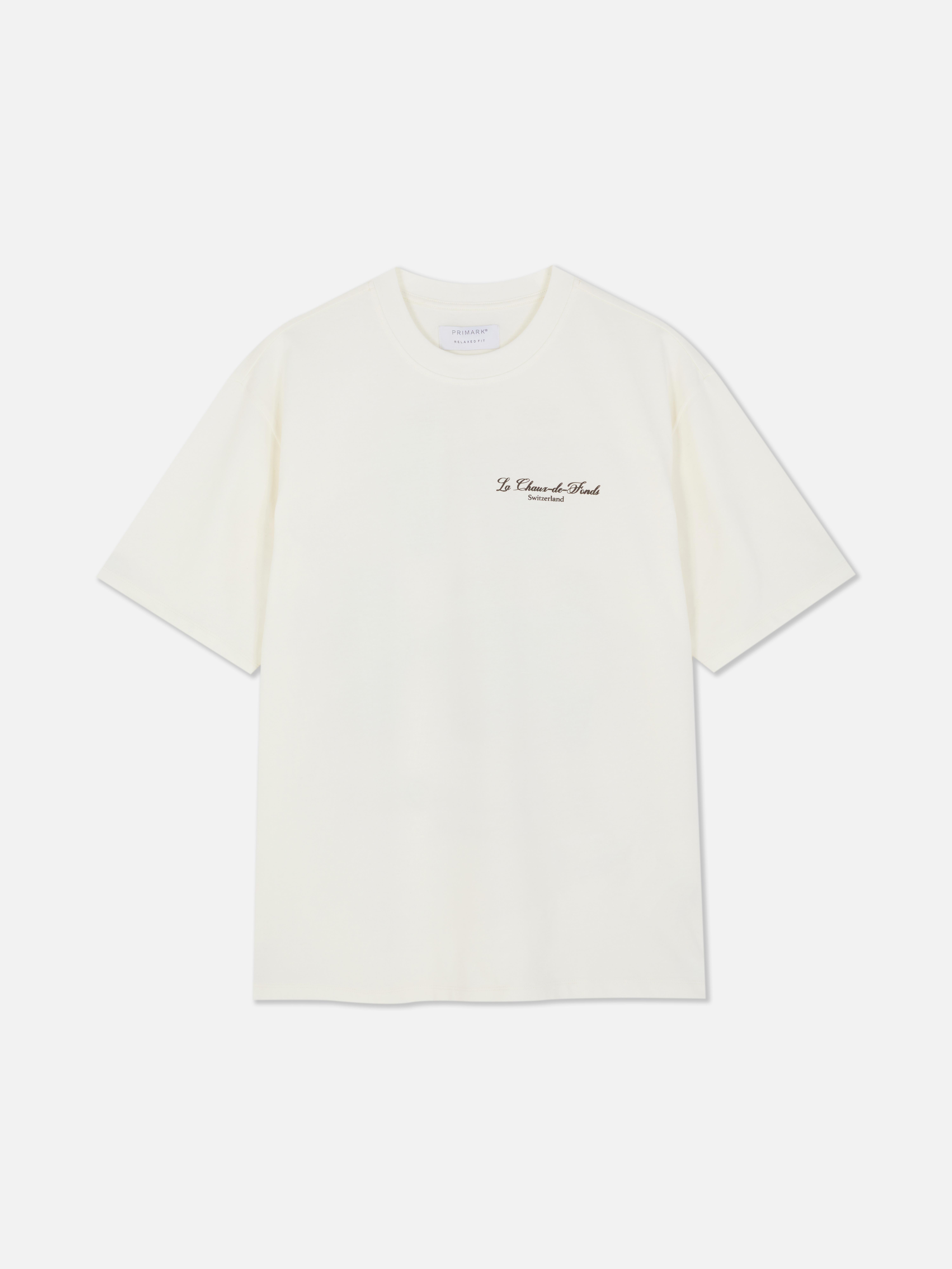 T-shirt gráfico relógio suíço
