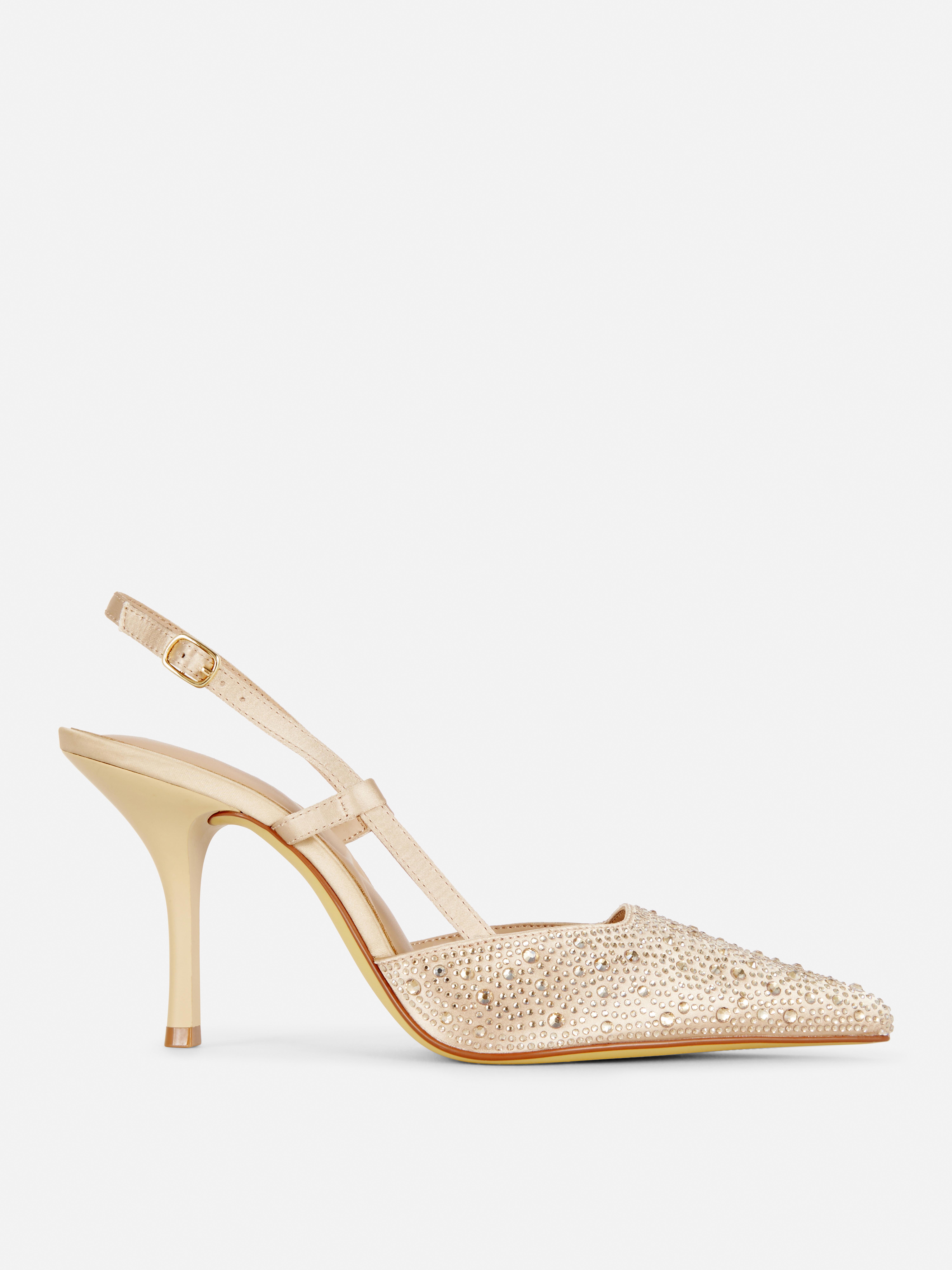 Zapatos destalonados de strass