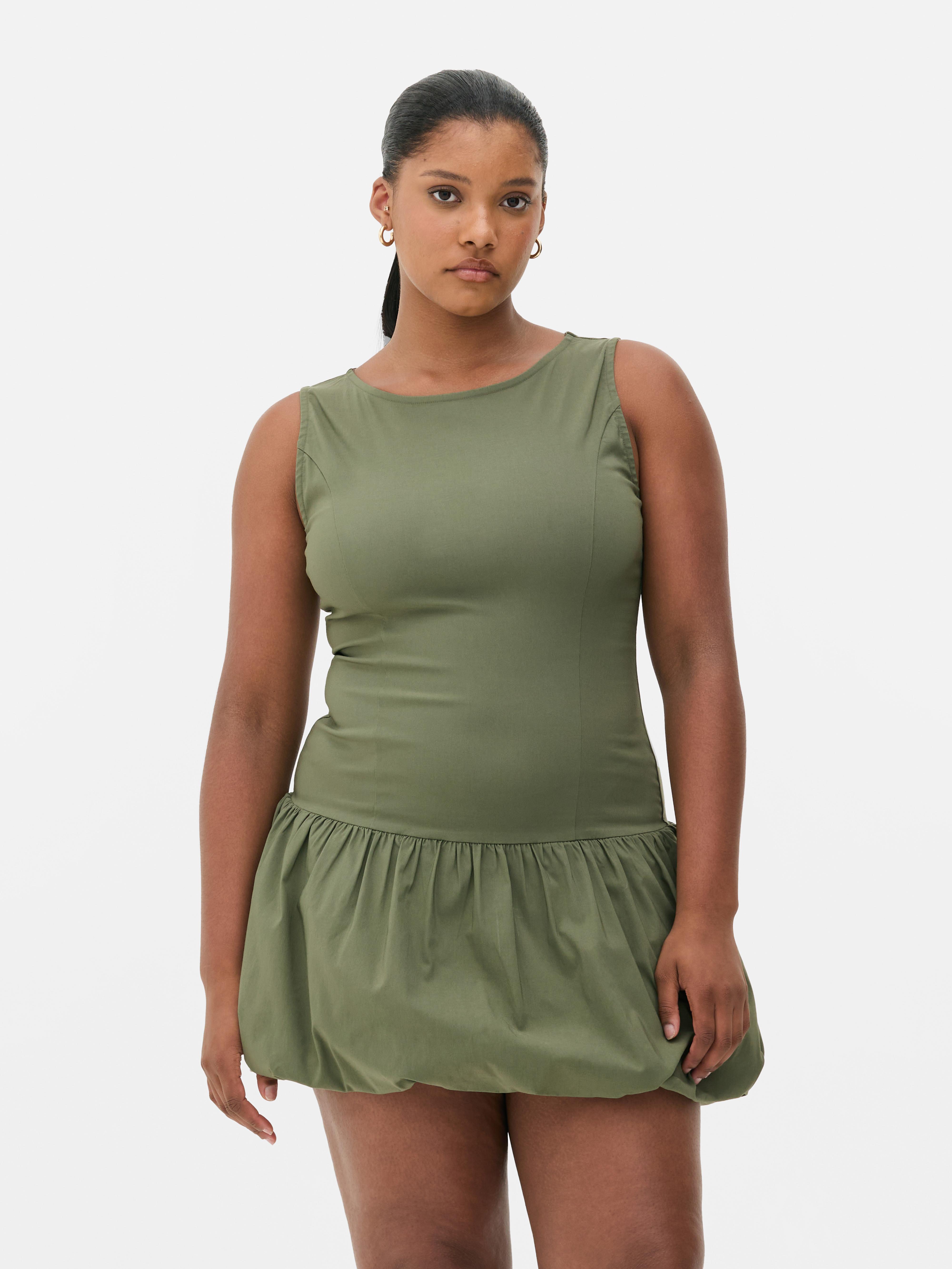 Minikleid mit Ballonsaum