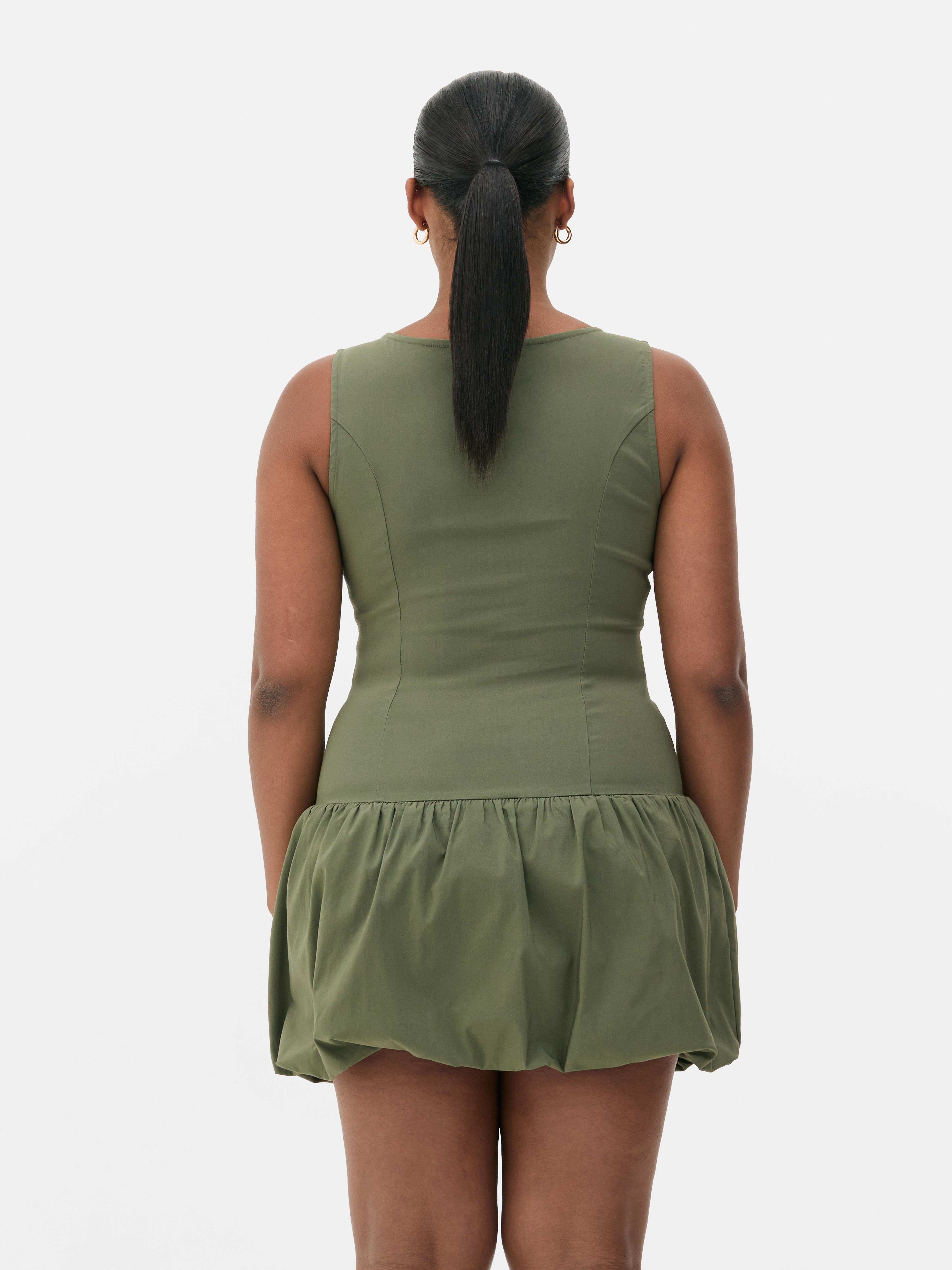 Minikleid mit Ballonsaum