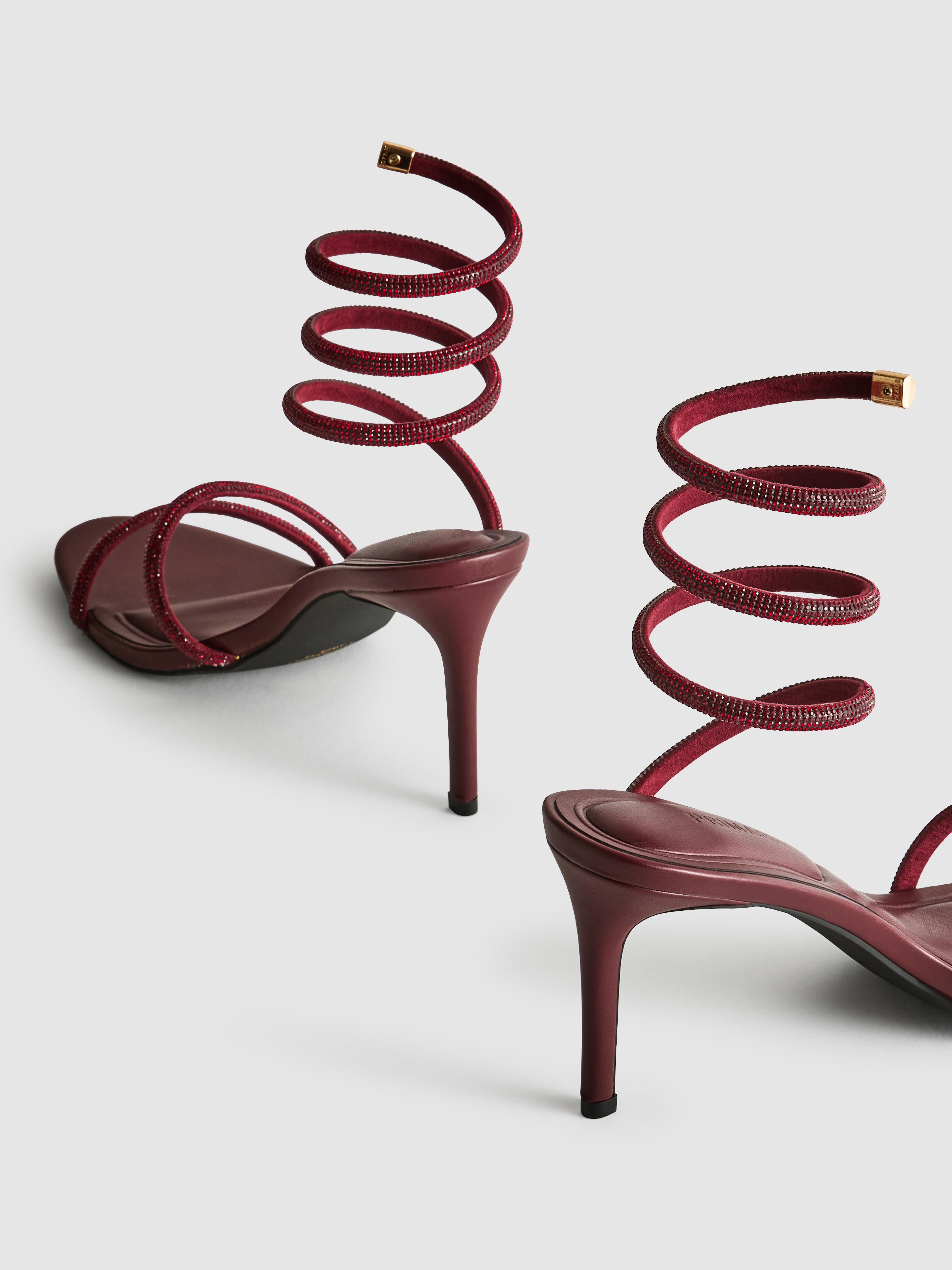 Spiral Diamante Heeled Sandals