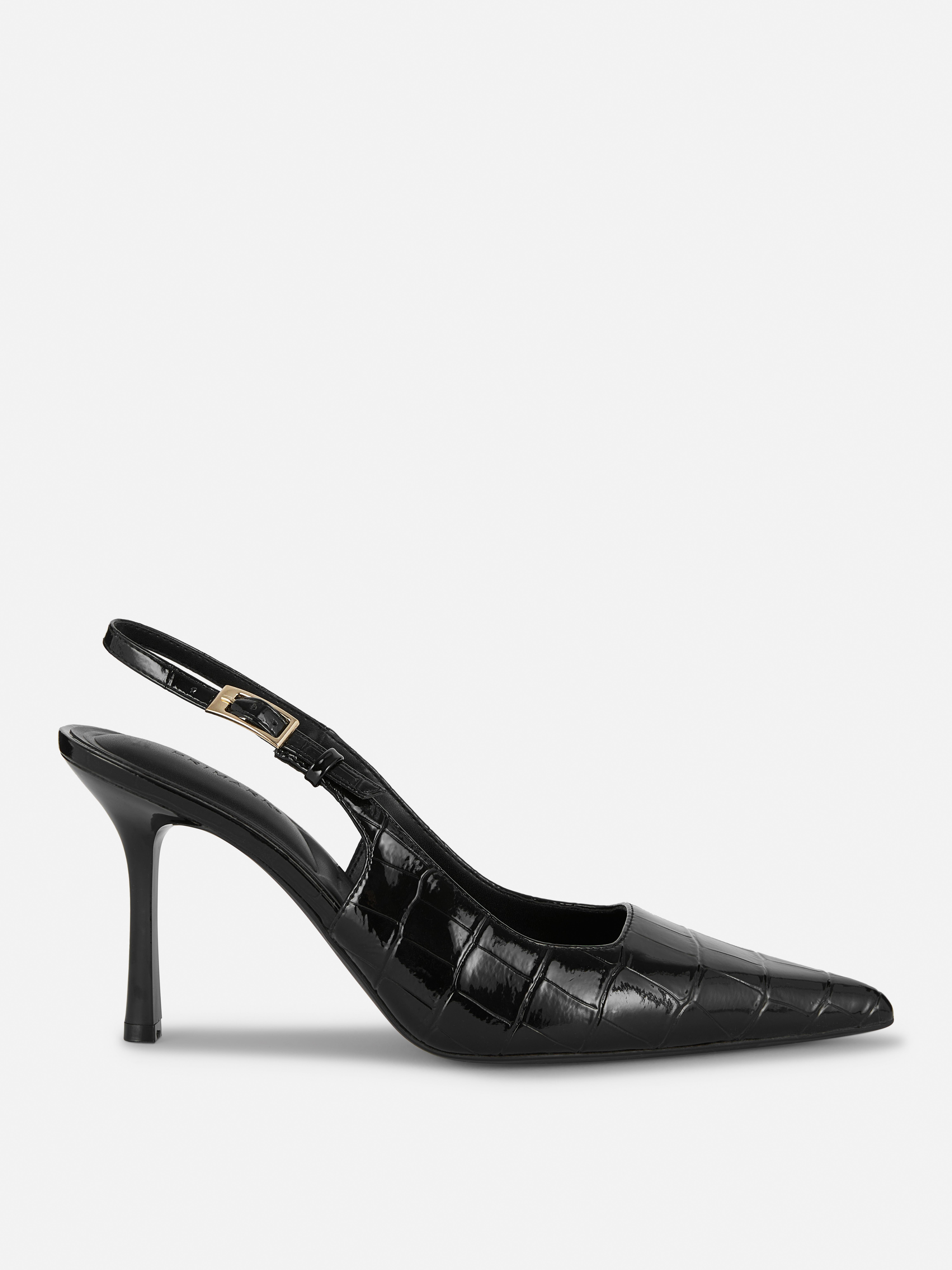 Zapatos de tacón de aguja con tira en el talón