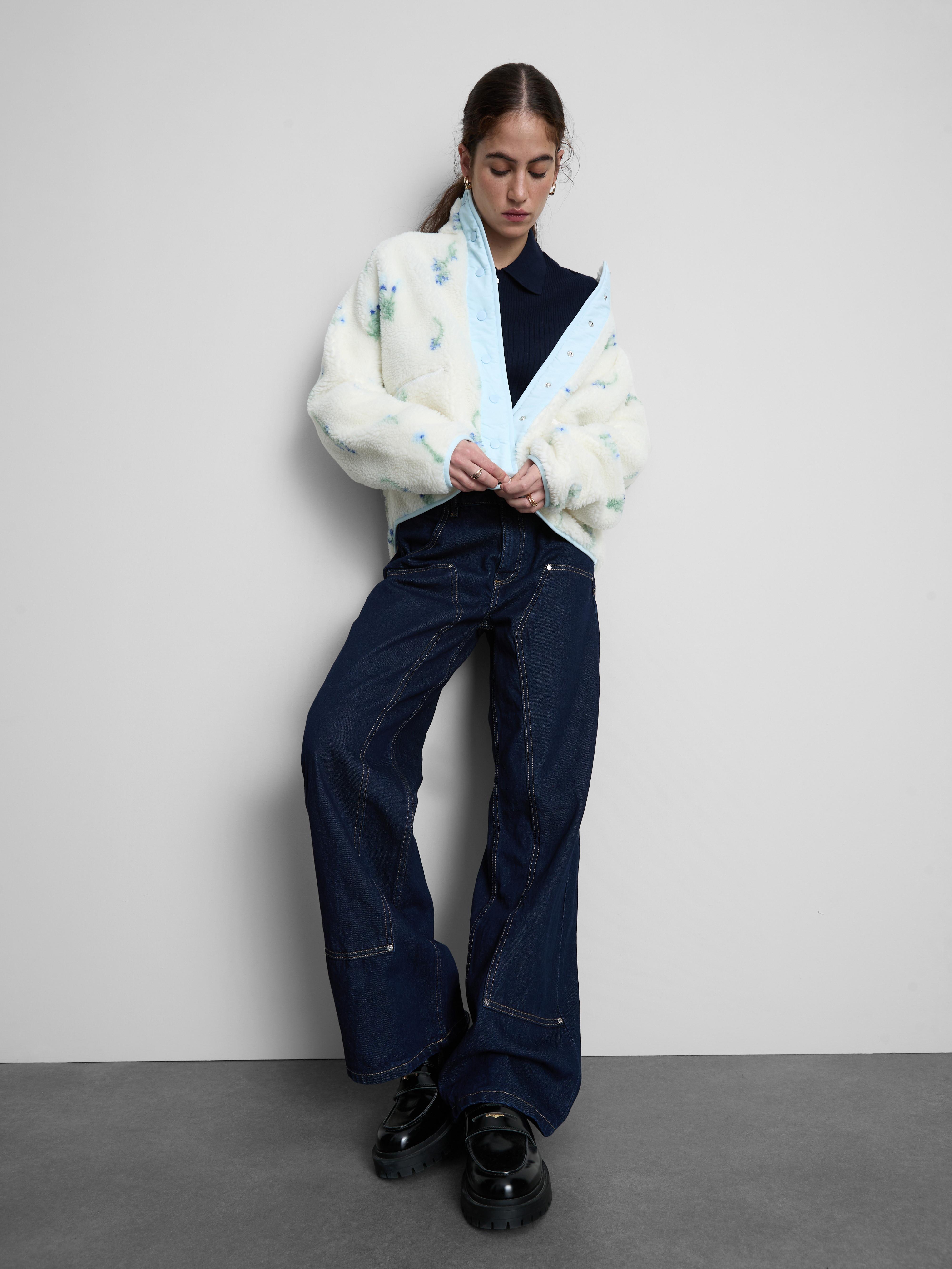 Collant In Velluto Felpato - Nero - Donna - Foto 2