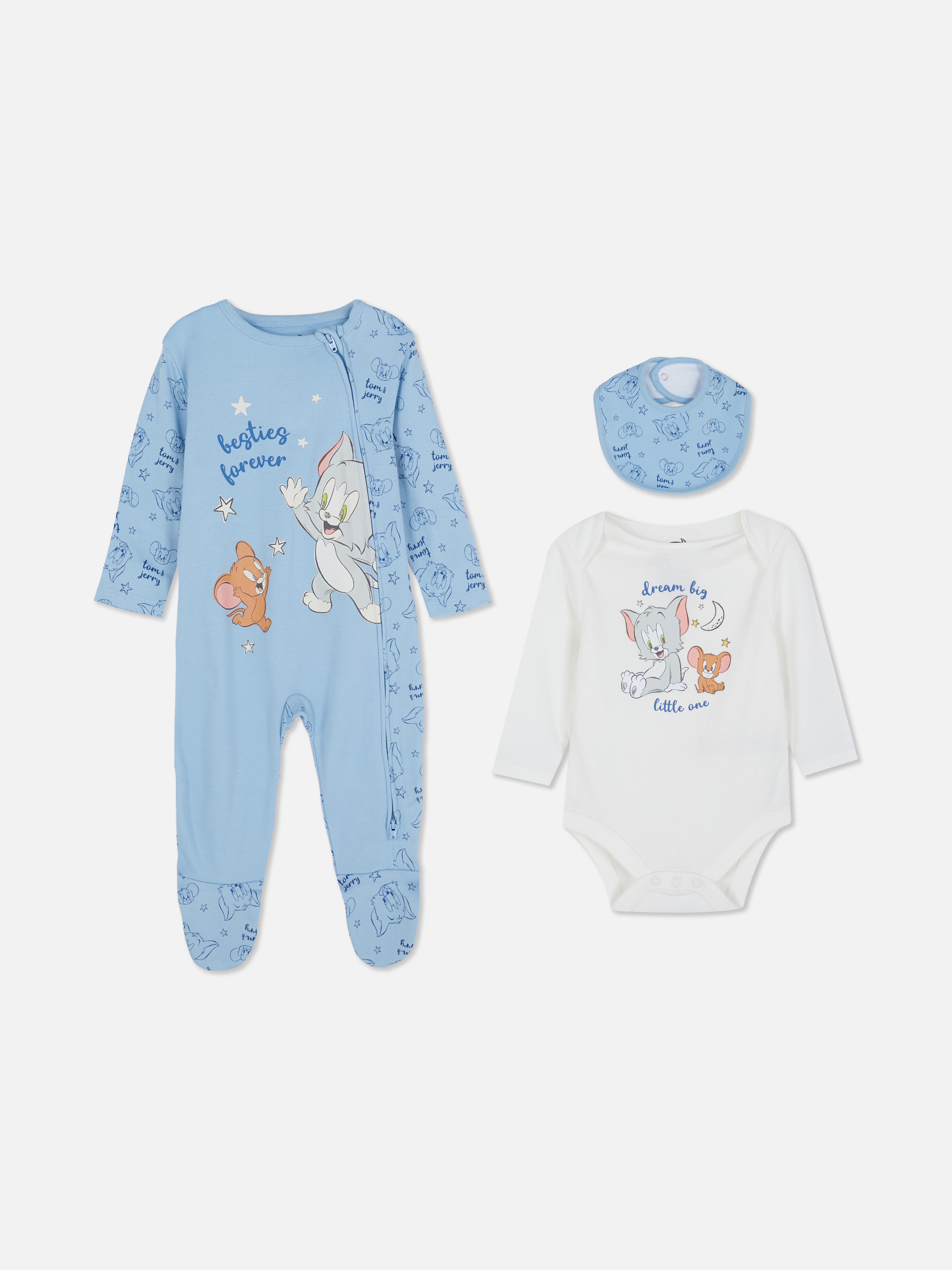 0-9mths | 3-Piece Tom and Jerry Newborn Starter Set