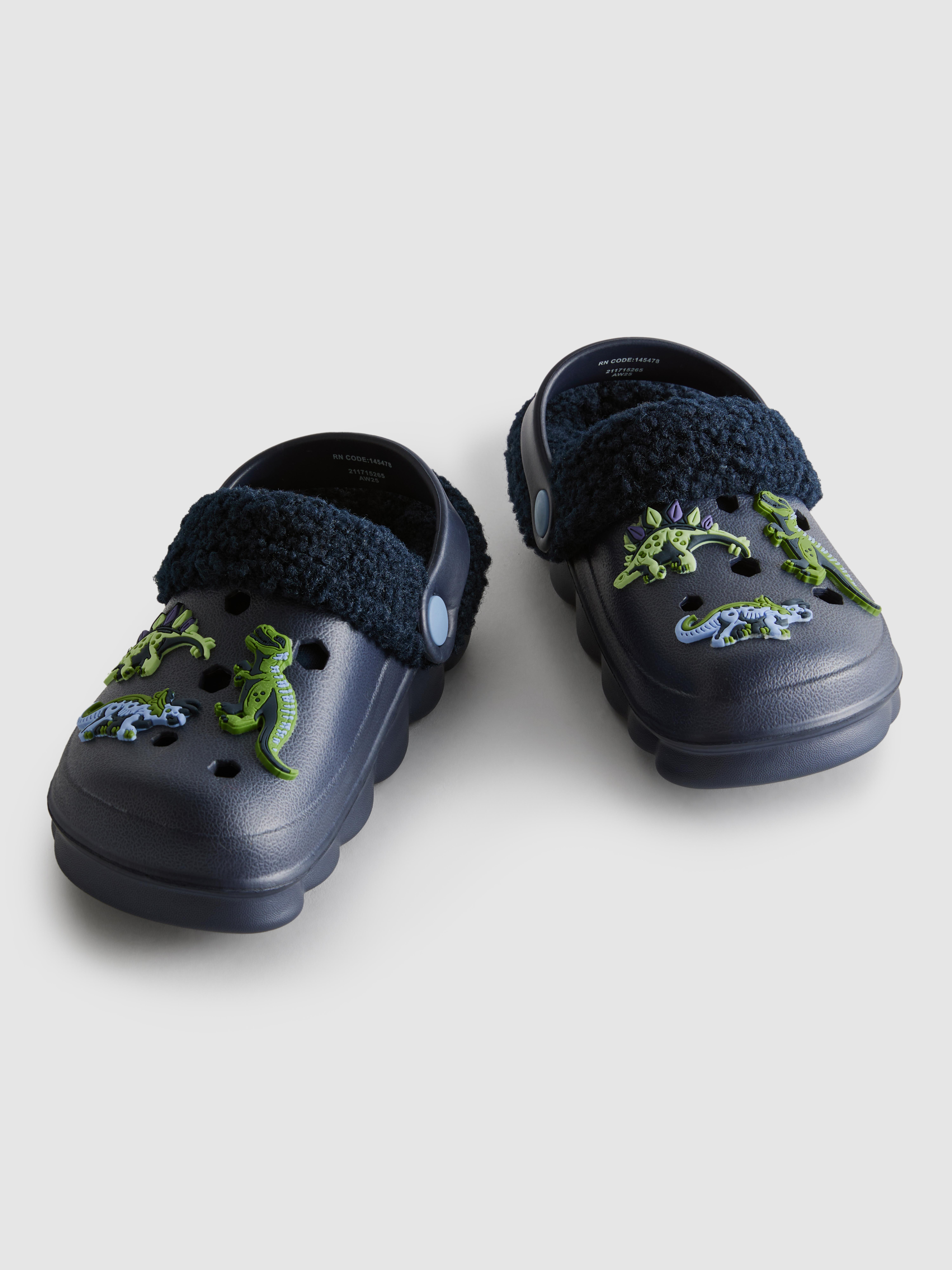 Dinosaur Faux Flug Clog Slippers