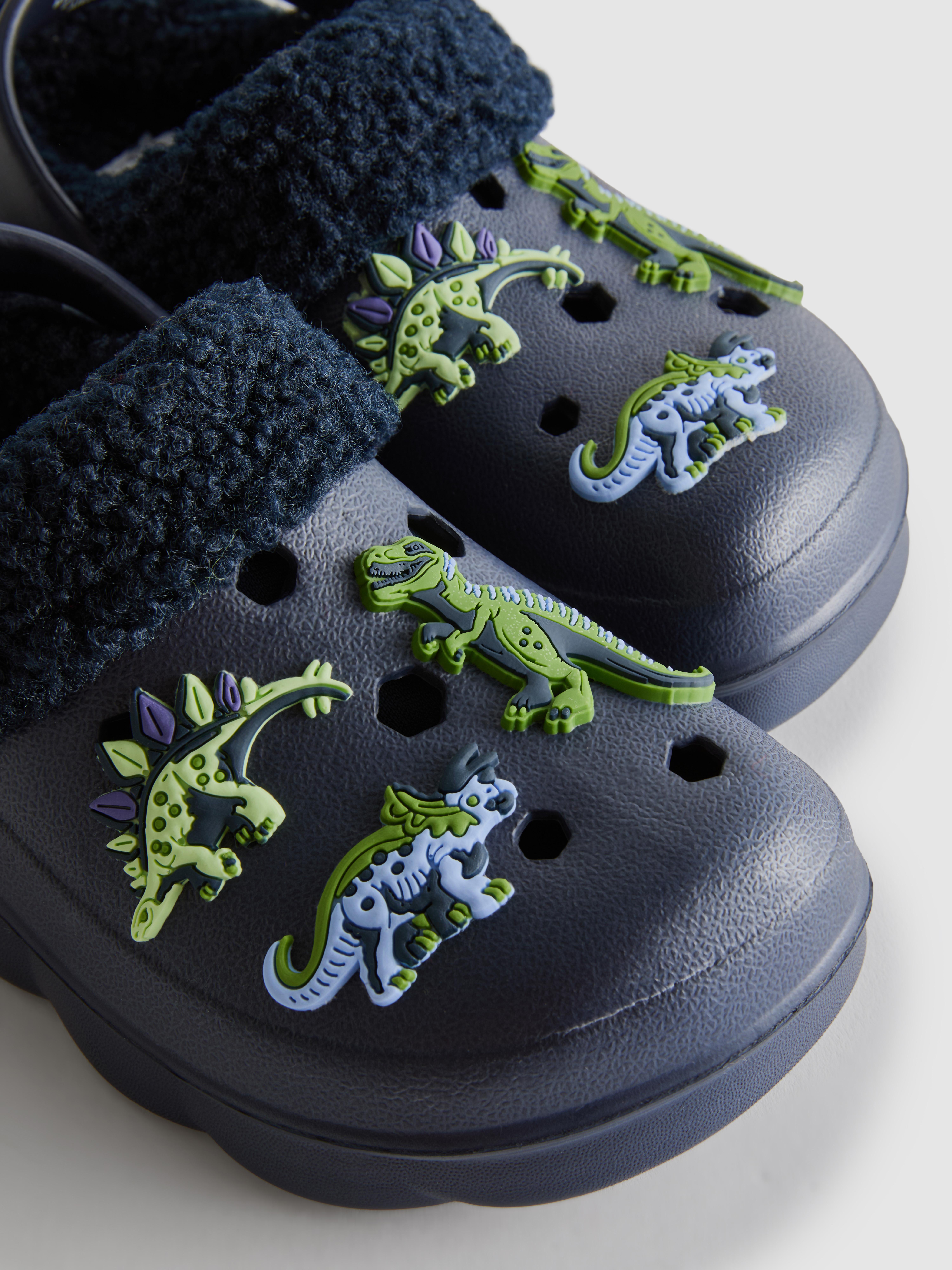 Dinosaur Faux Flug Clog Slippers