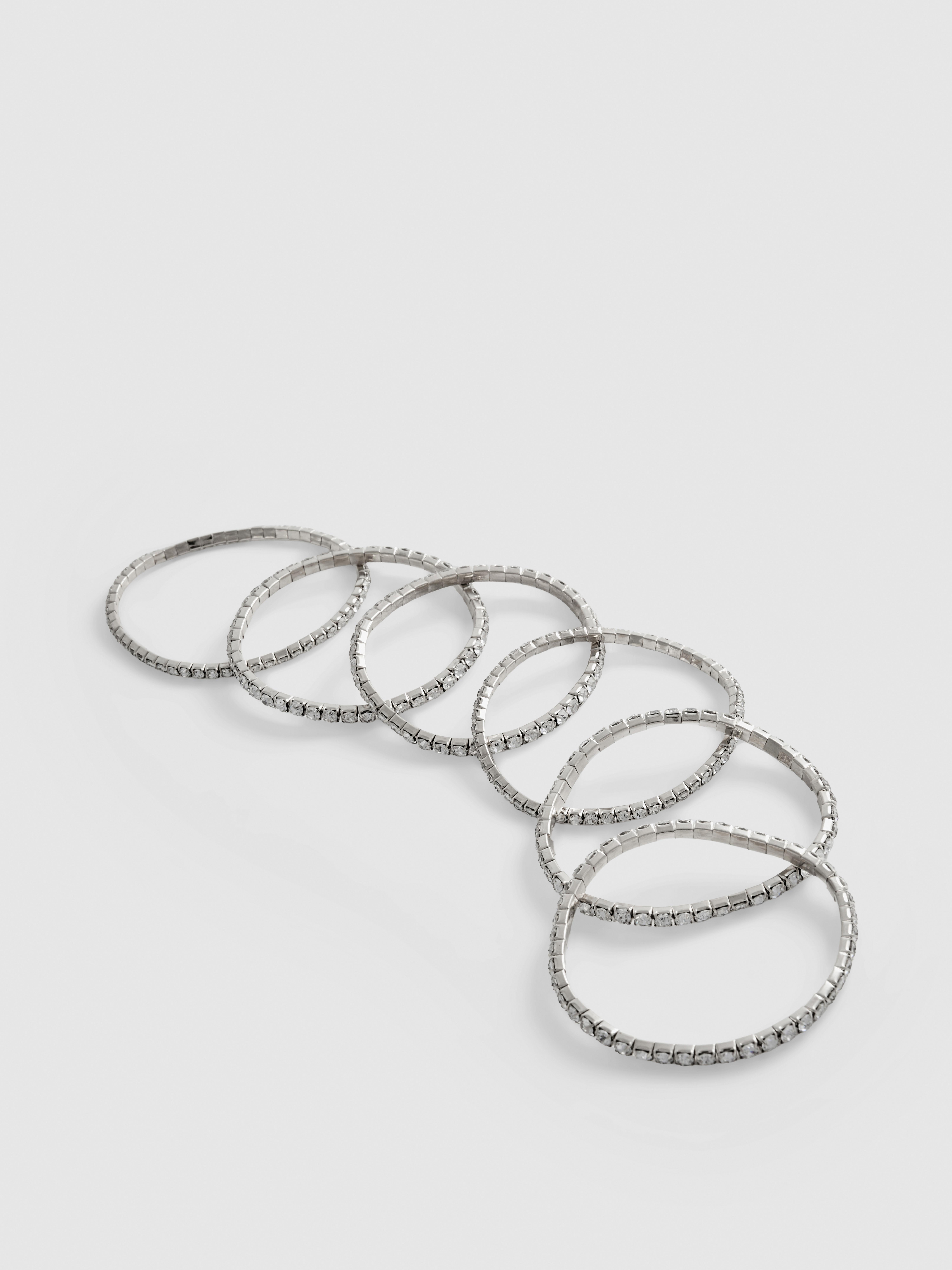 6pk Rhinestone Bracelets