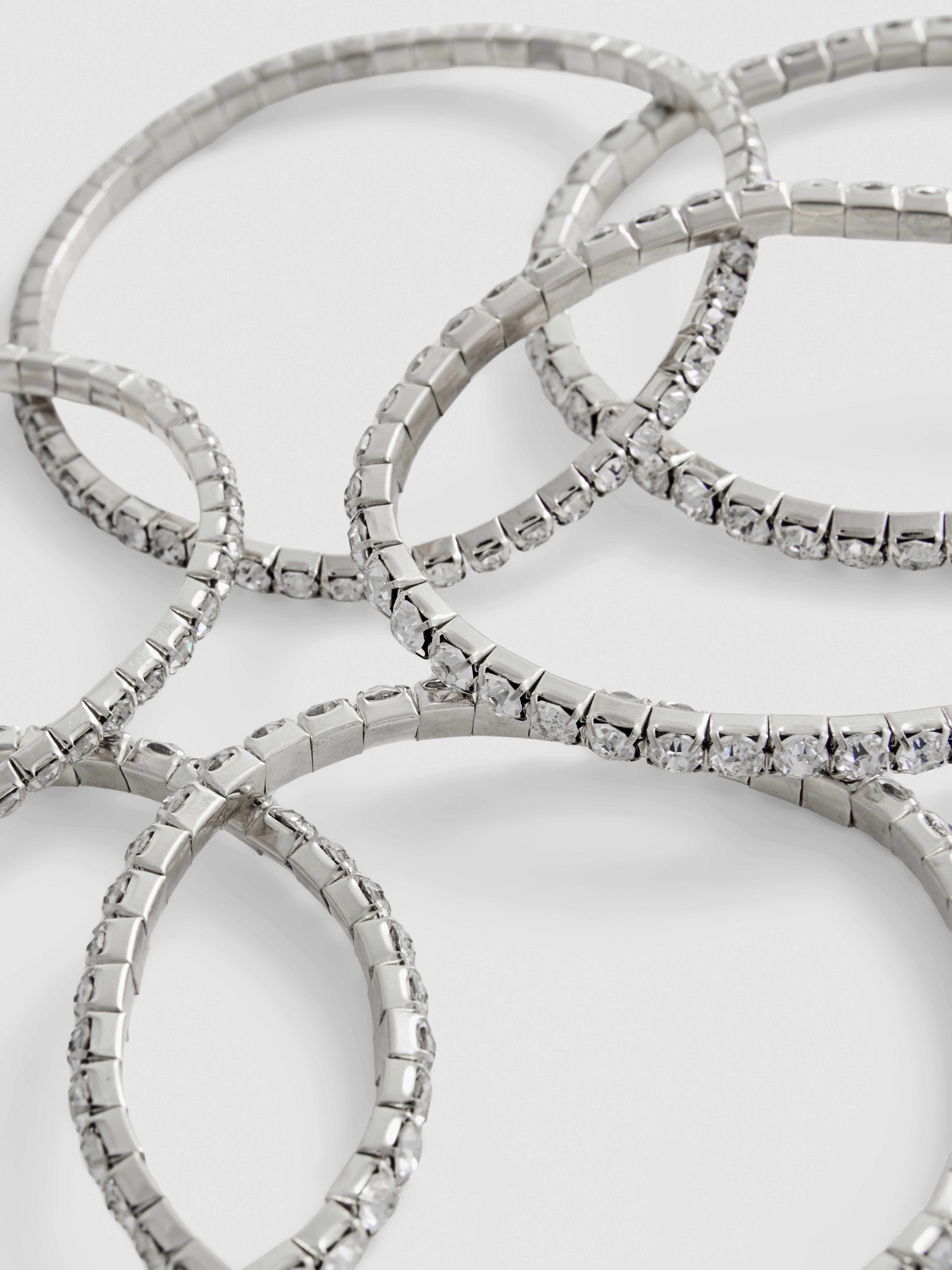 6pk Rhinestone Bracelets