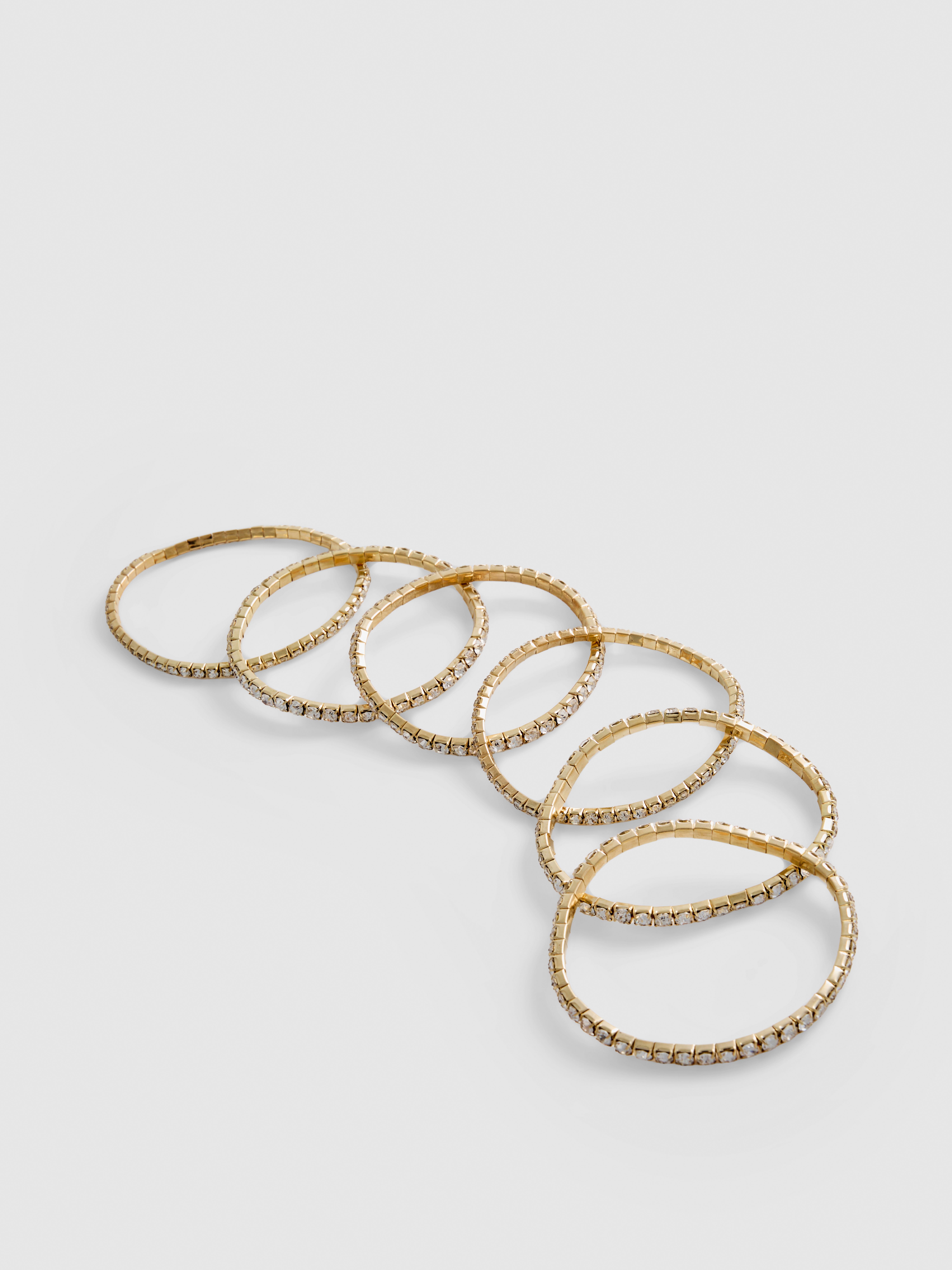 6pk Diamanté Bracelets