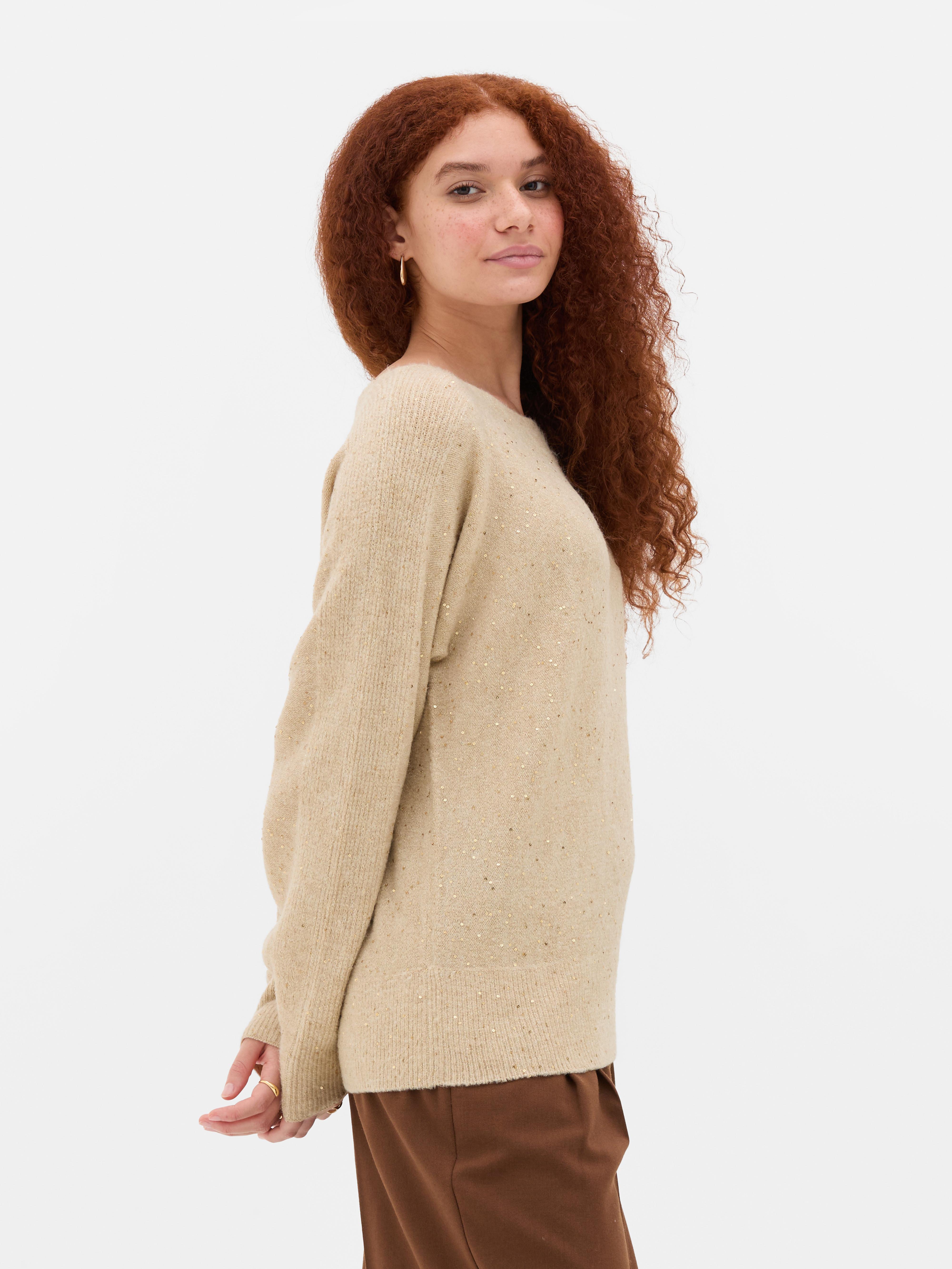 Boat Neck Sparkle Jumper