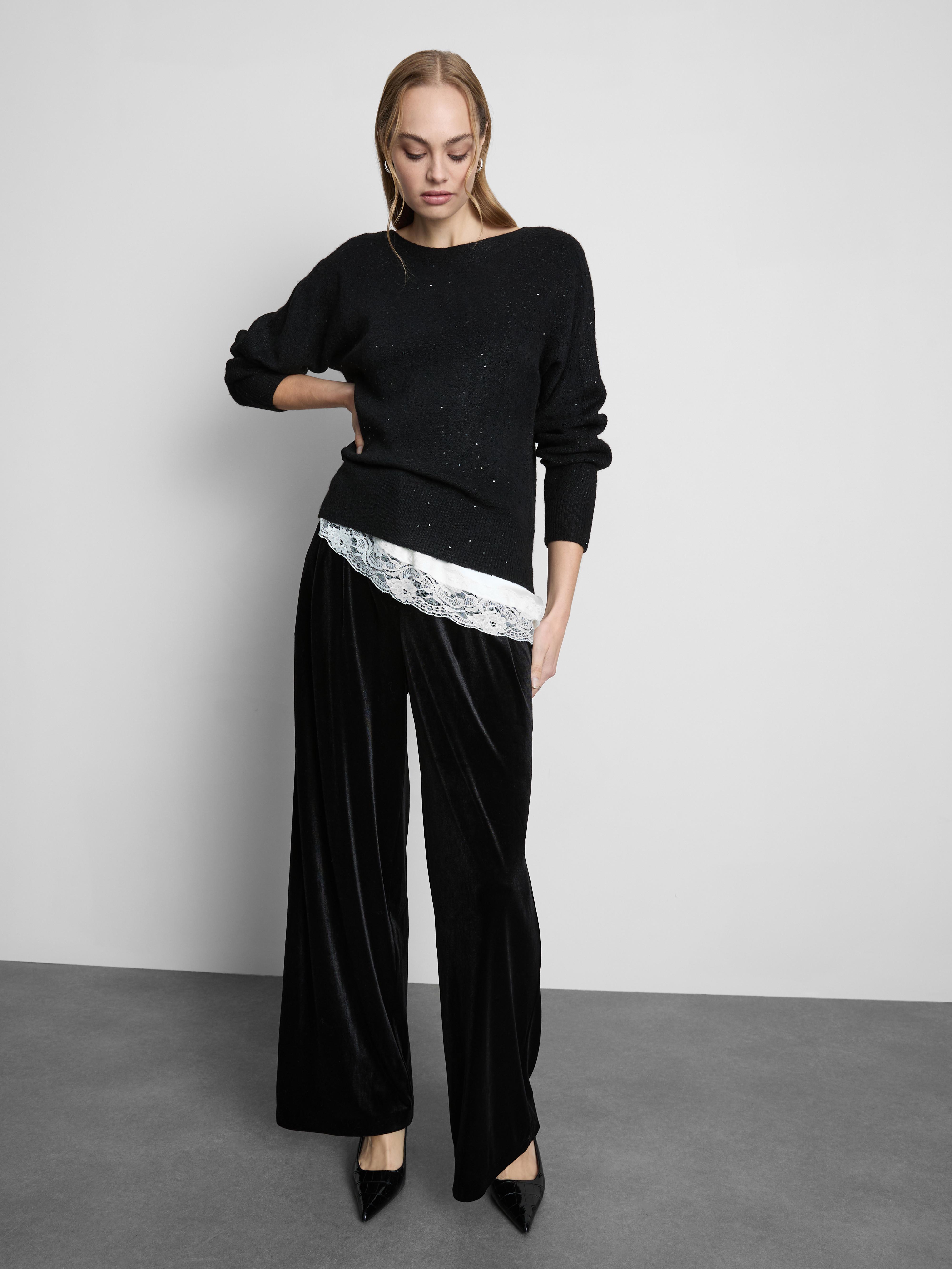 Boat Neck Sparkle Jumper