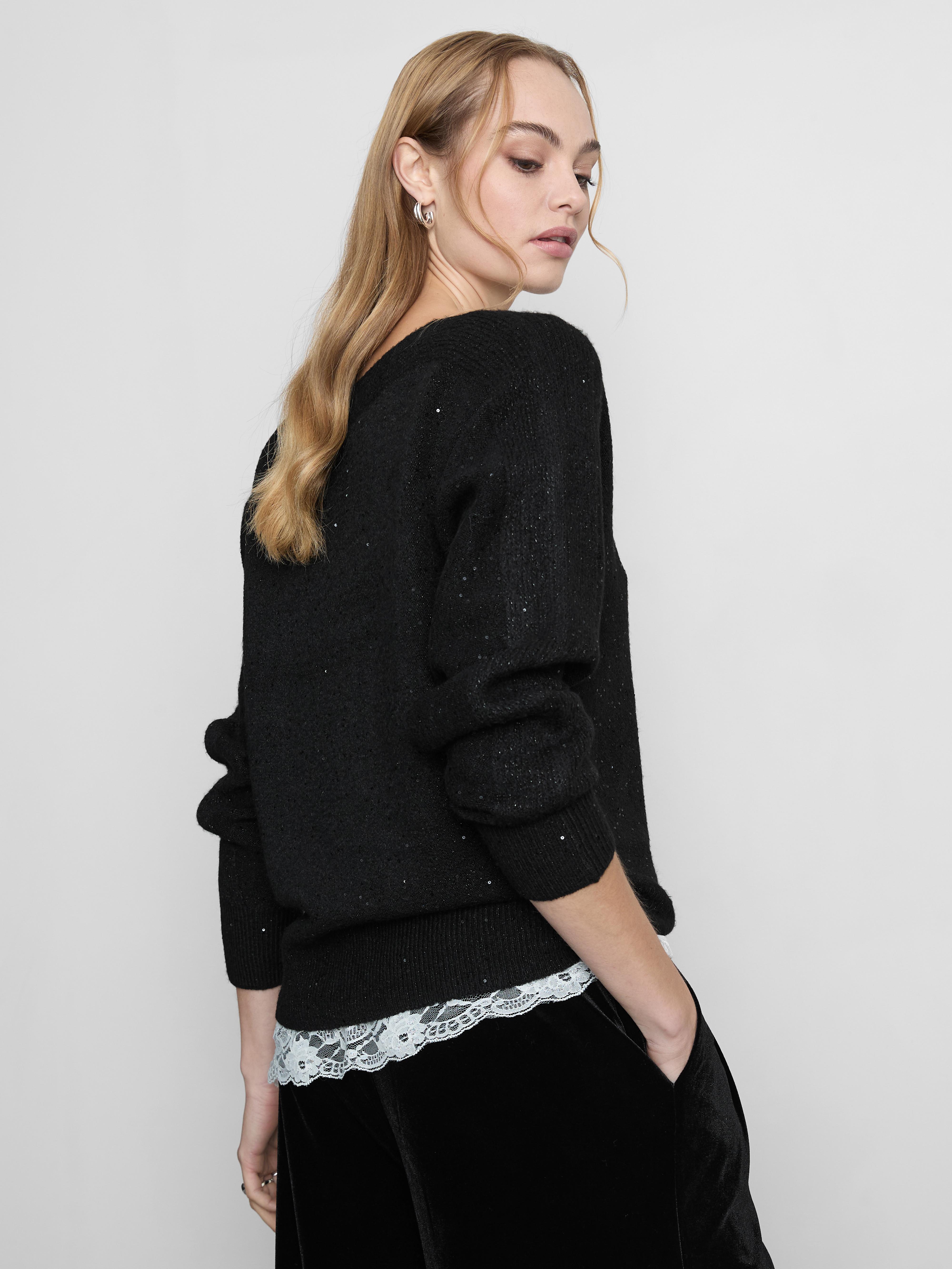 Boat Neck Sparkle Jumper