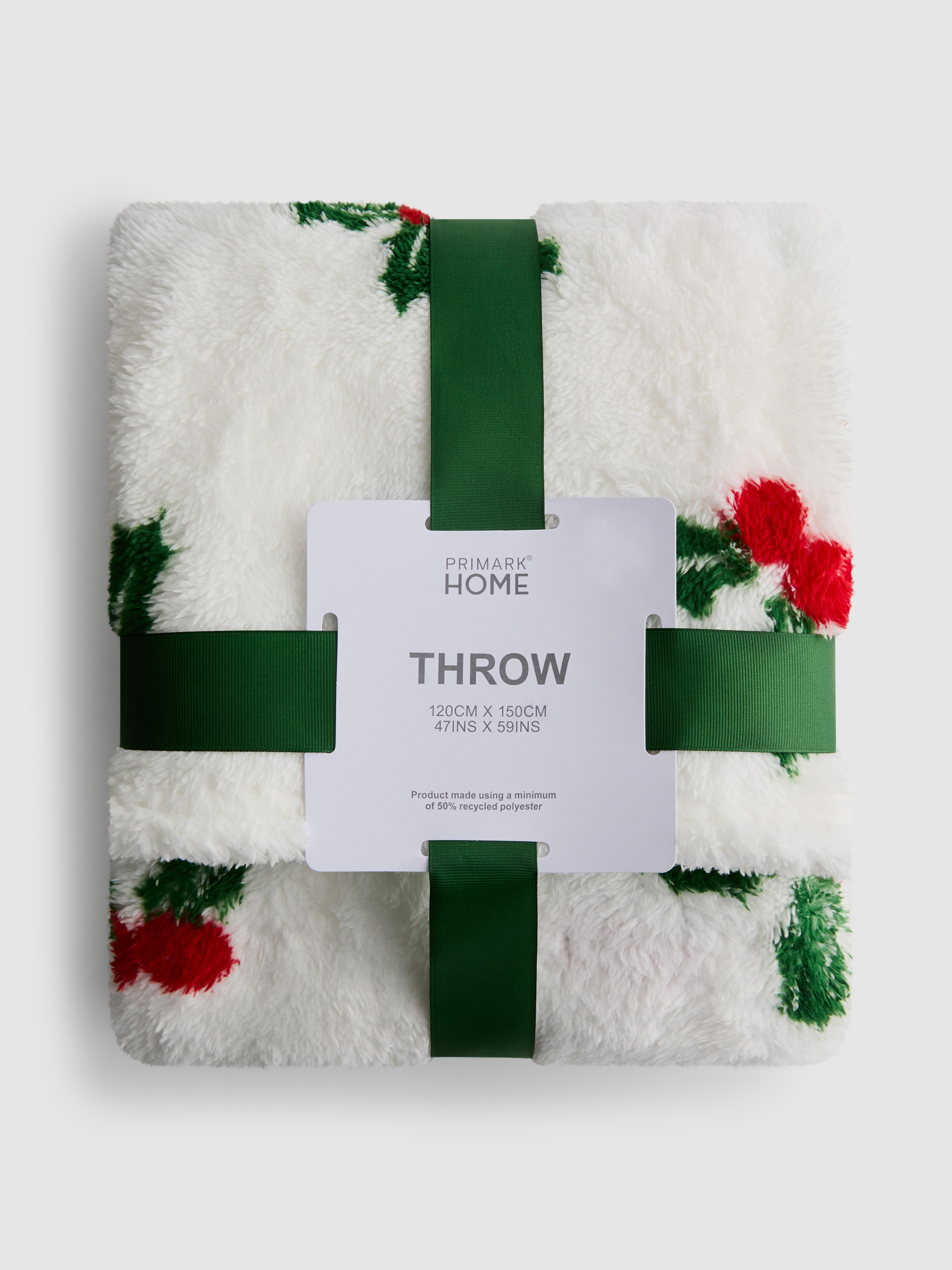 Christmas Holly Throw