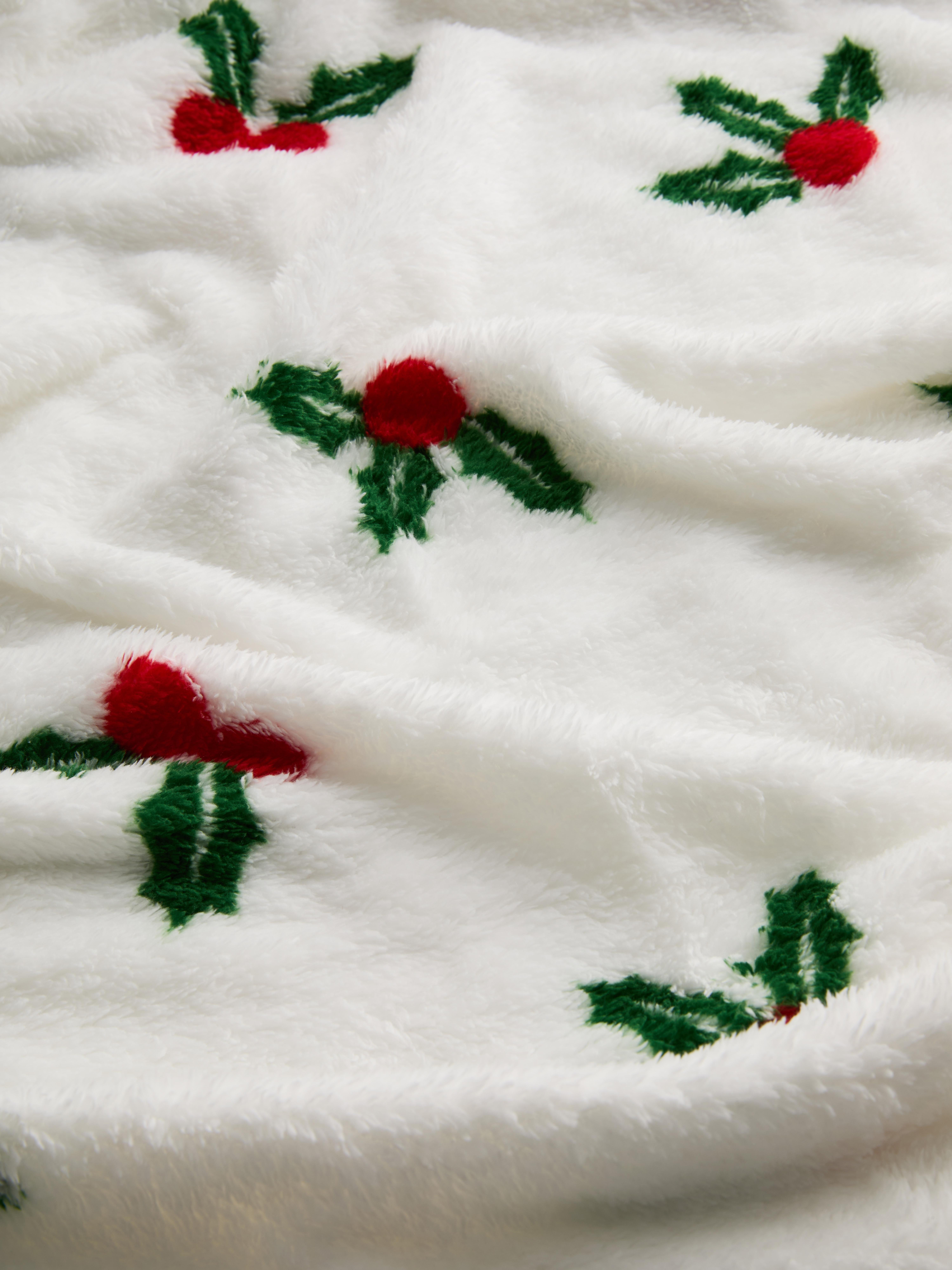 Christmas Holly Throw