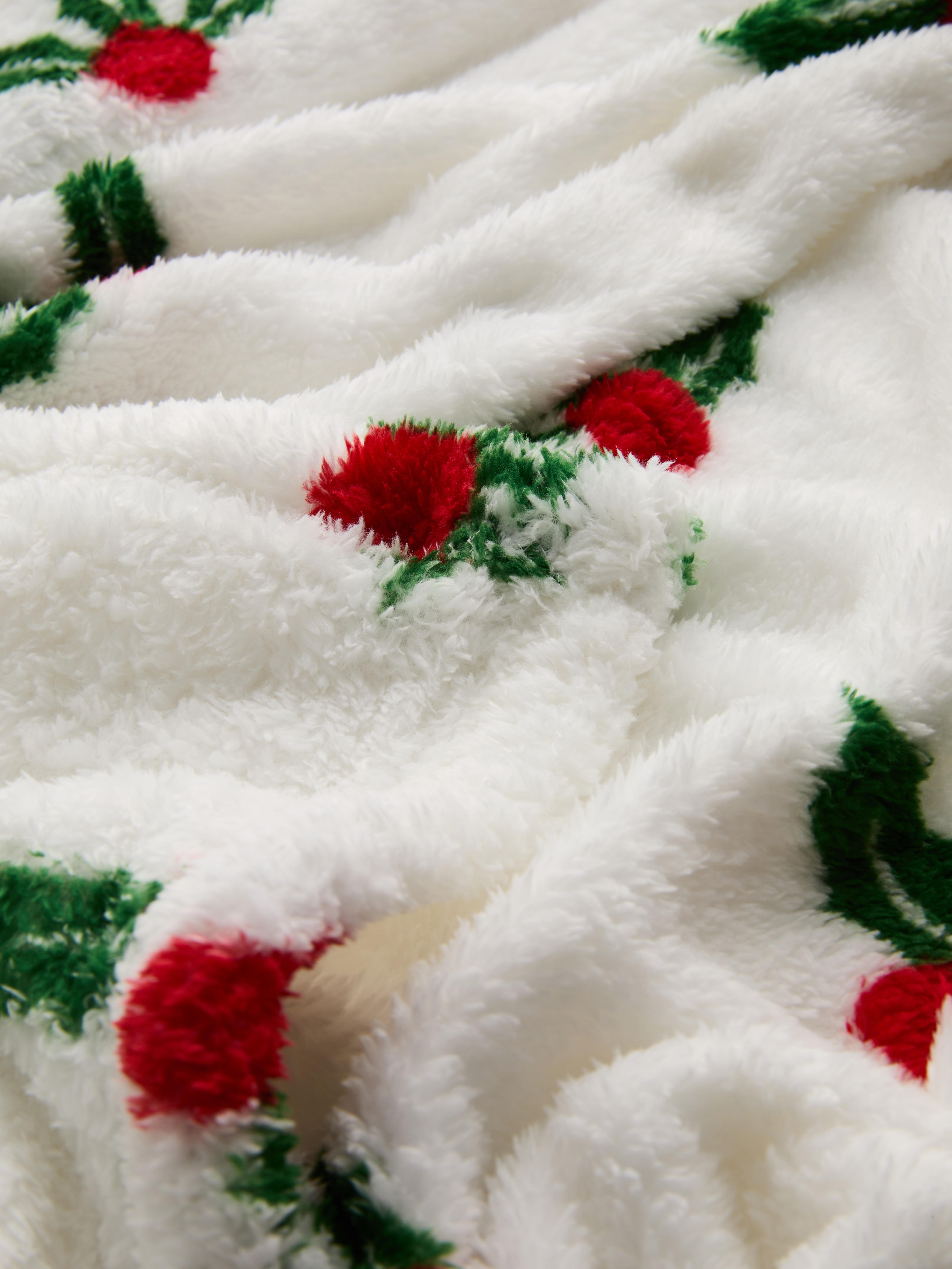 Christmas Holly Throw