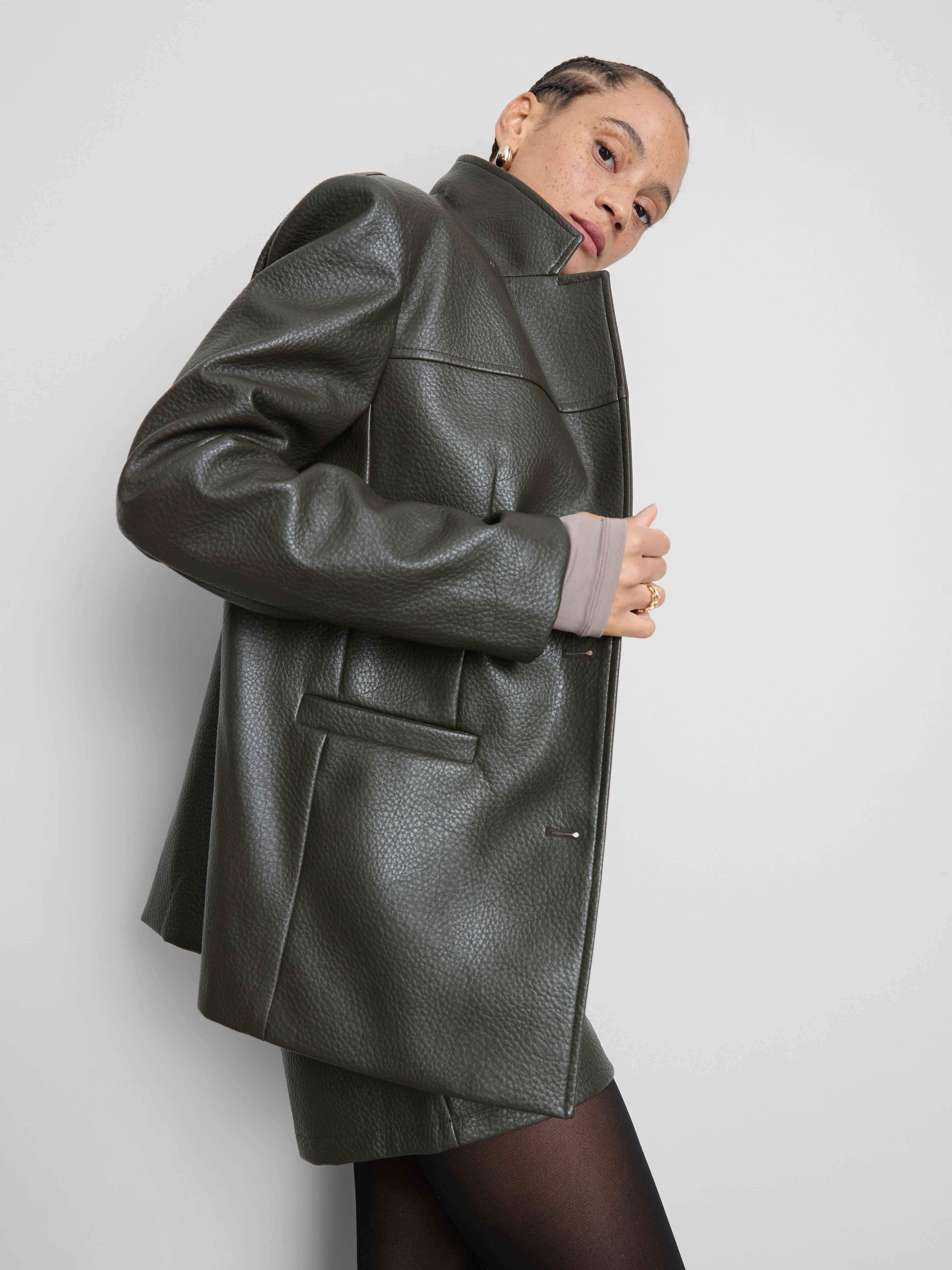 Blazer en simili cuir Paula Echevarría