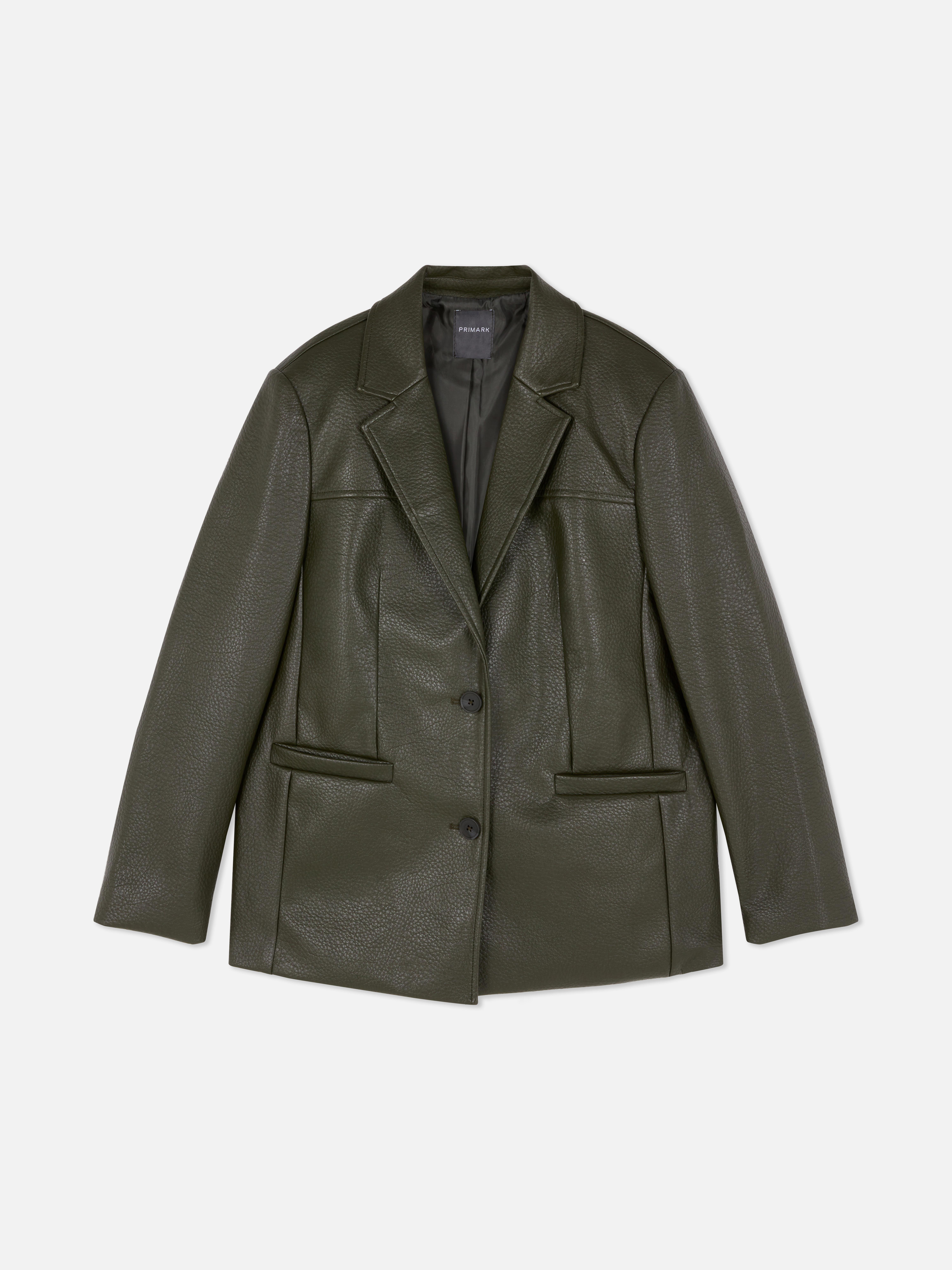 Blazer en simili cuir Paula Echevarría