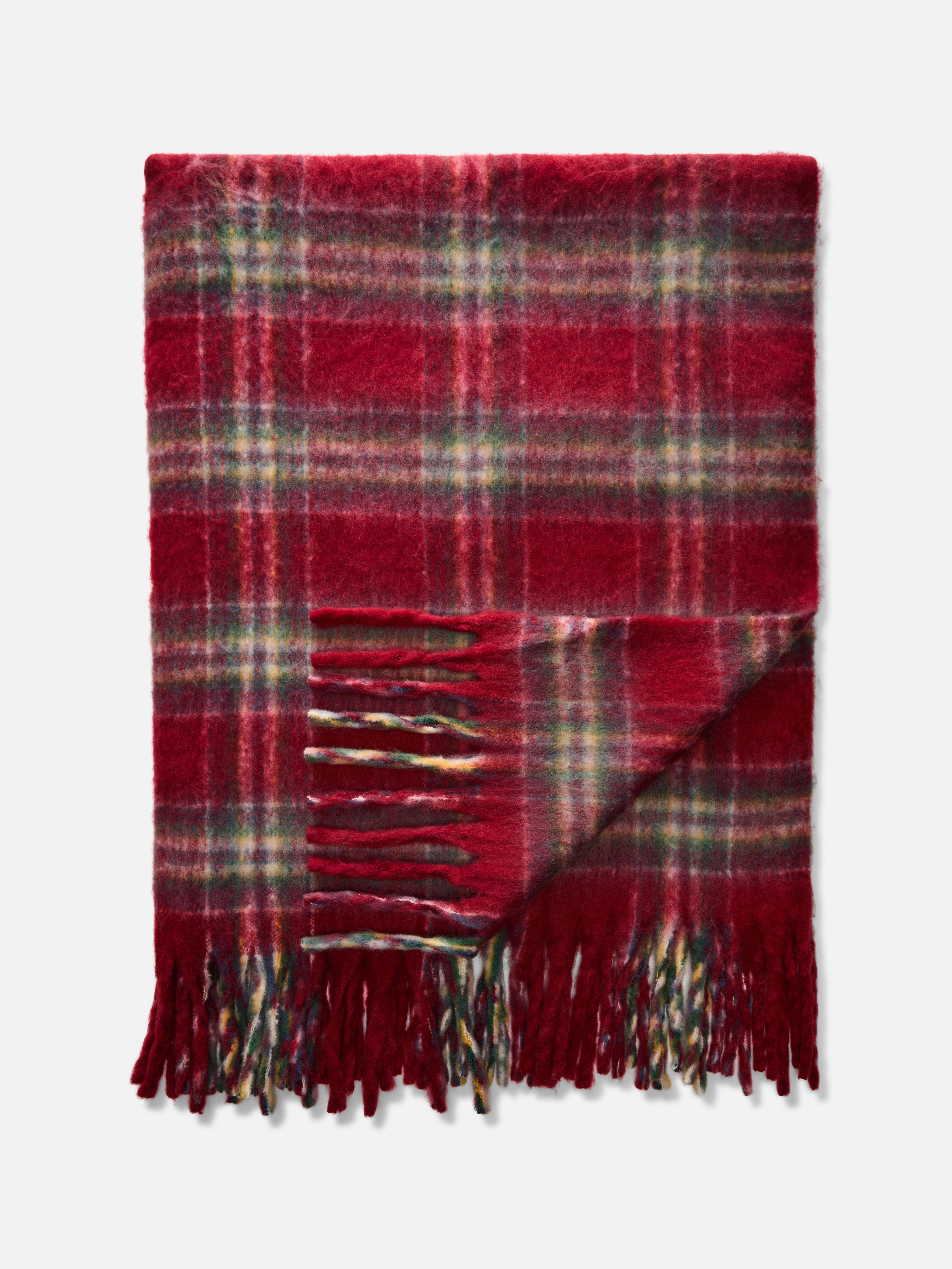 Manta tartan escovada