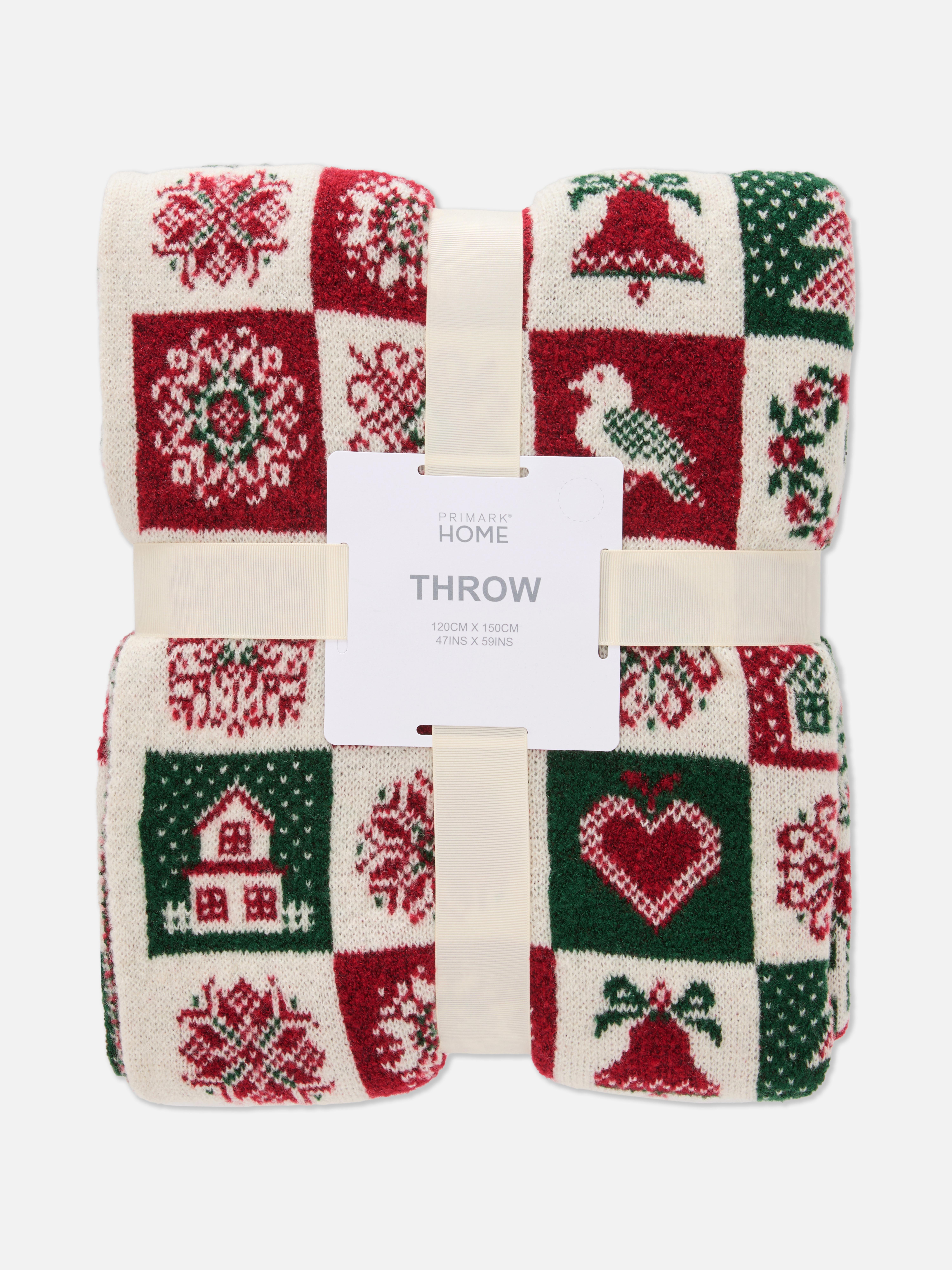 Knitted Christmas Throw