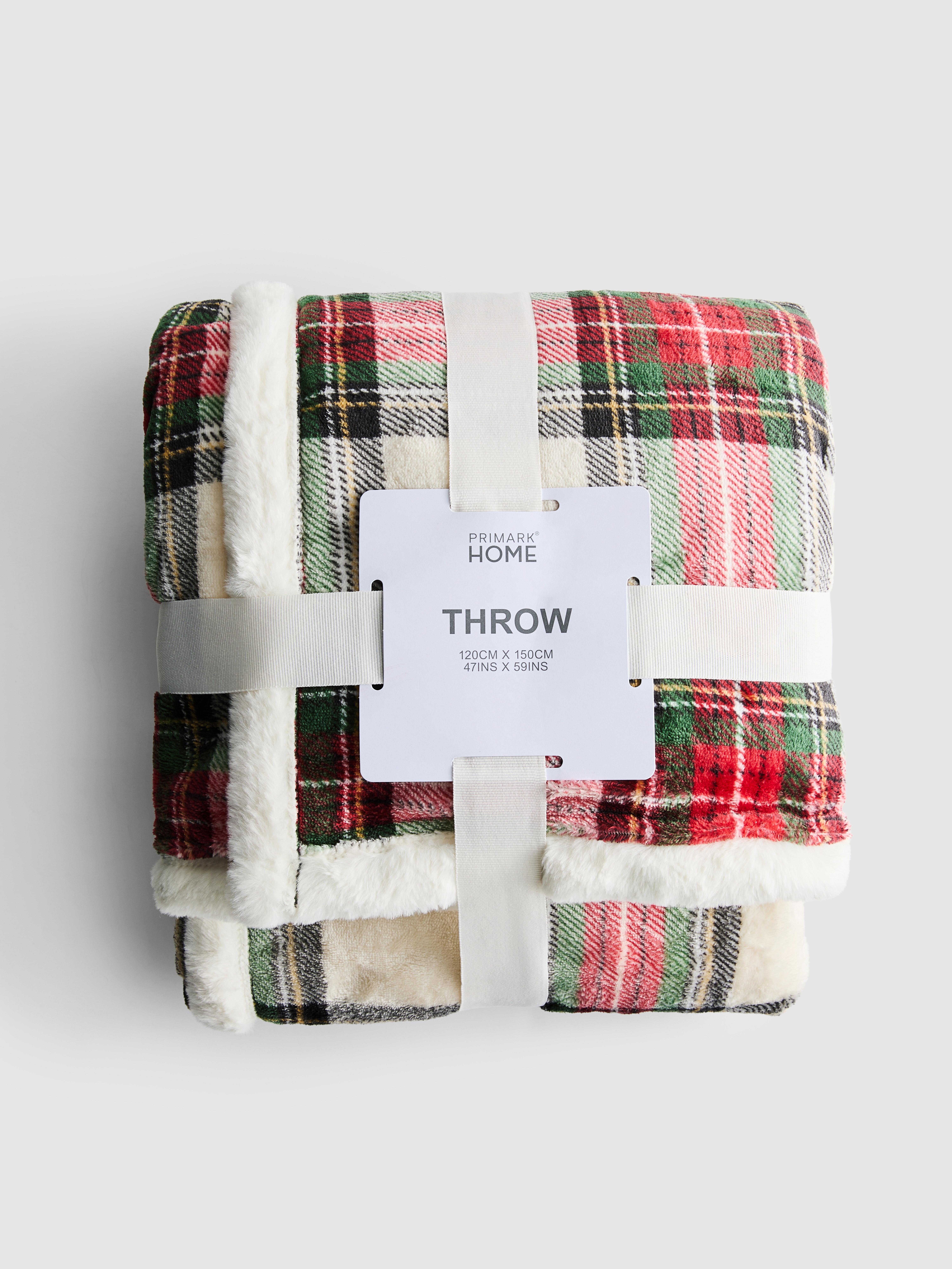 Coperta felpata con motivo scozzese