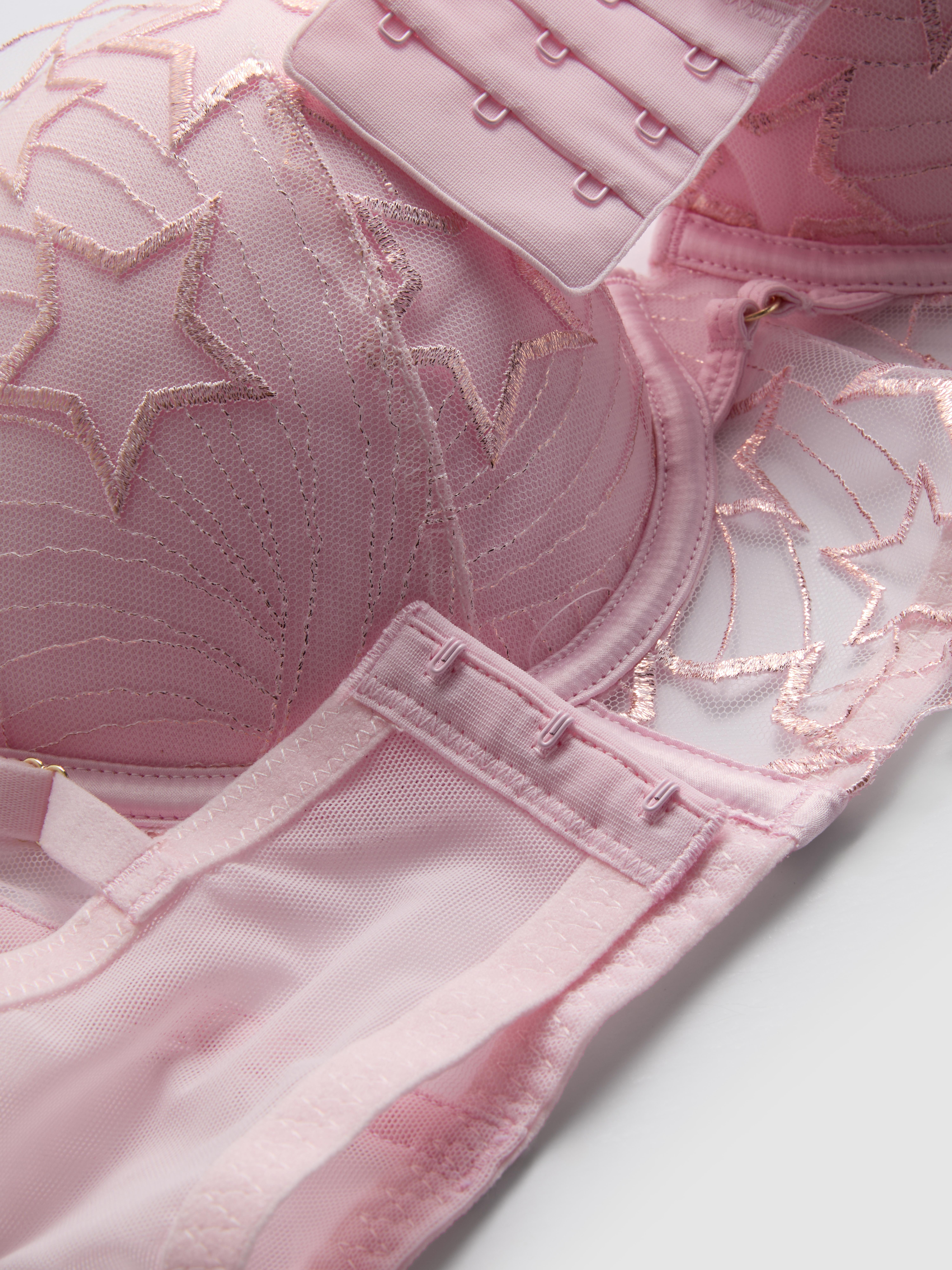 Star Embroidered Push Up Bra