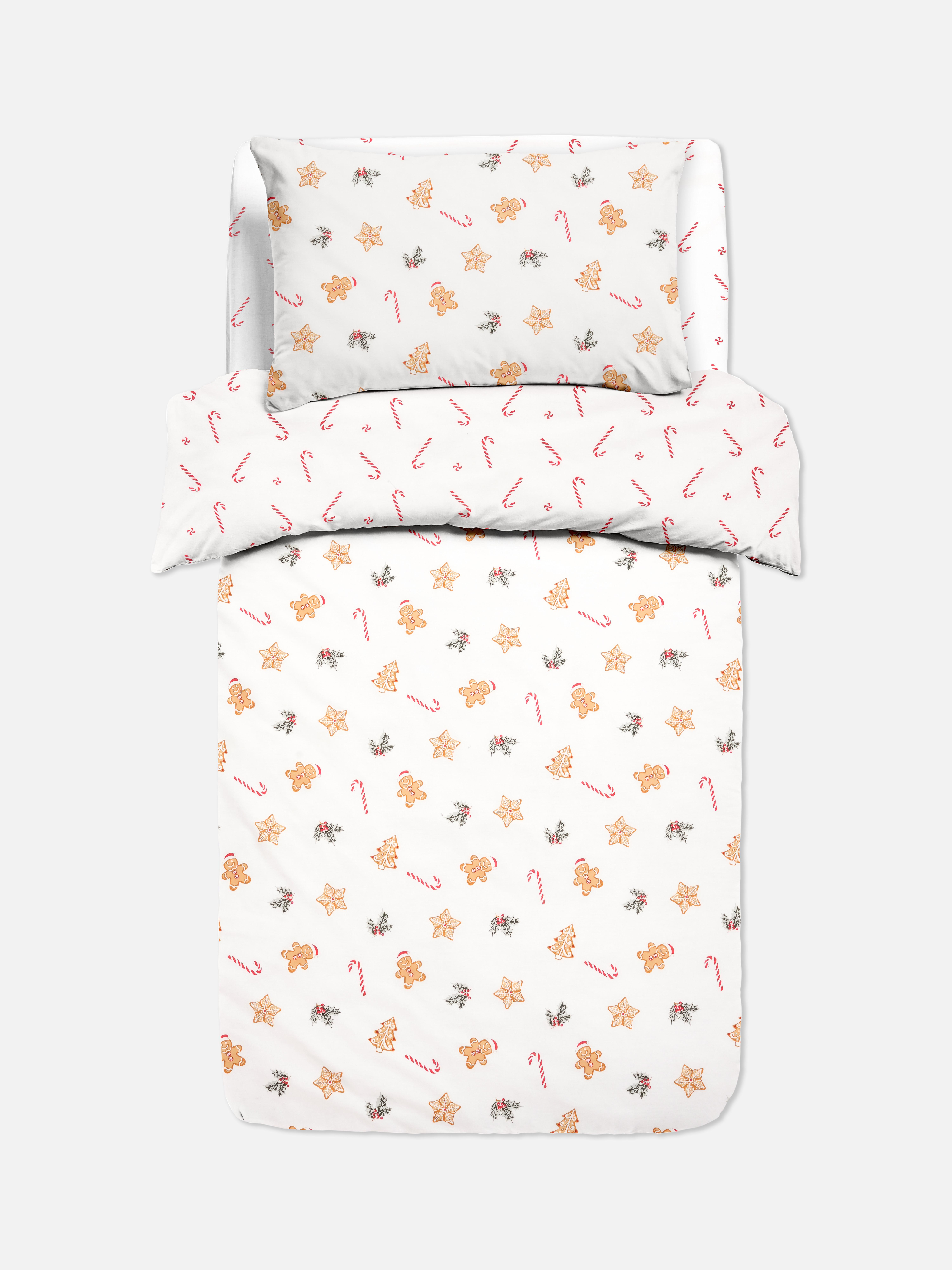 Conjunto roupa cama solteiro ícone festivo Natal