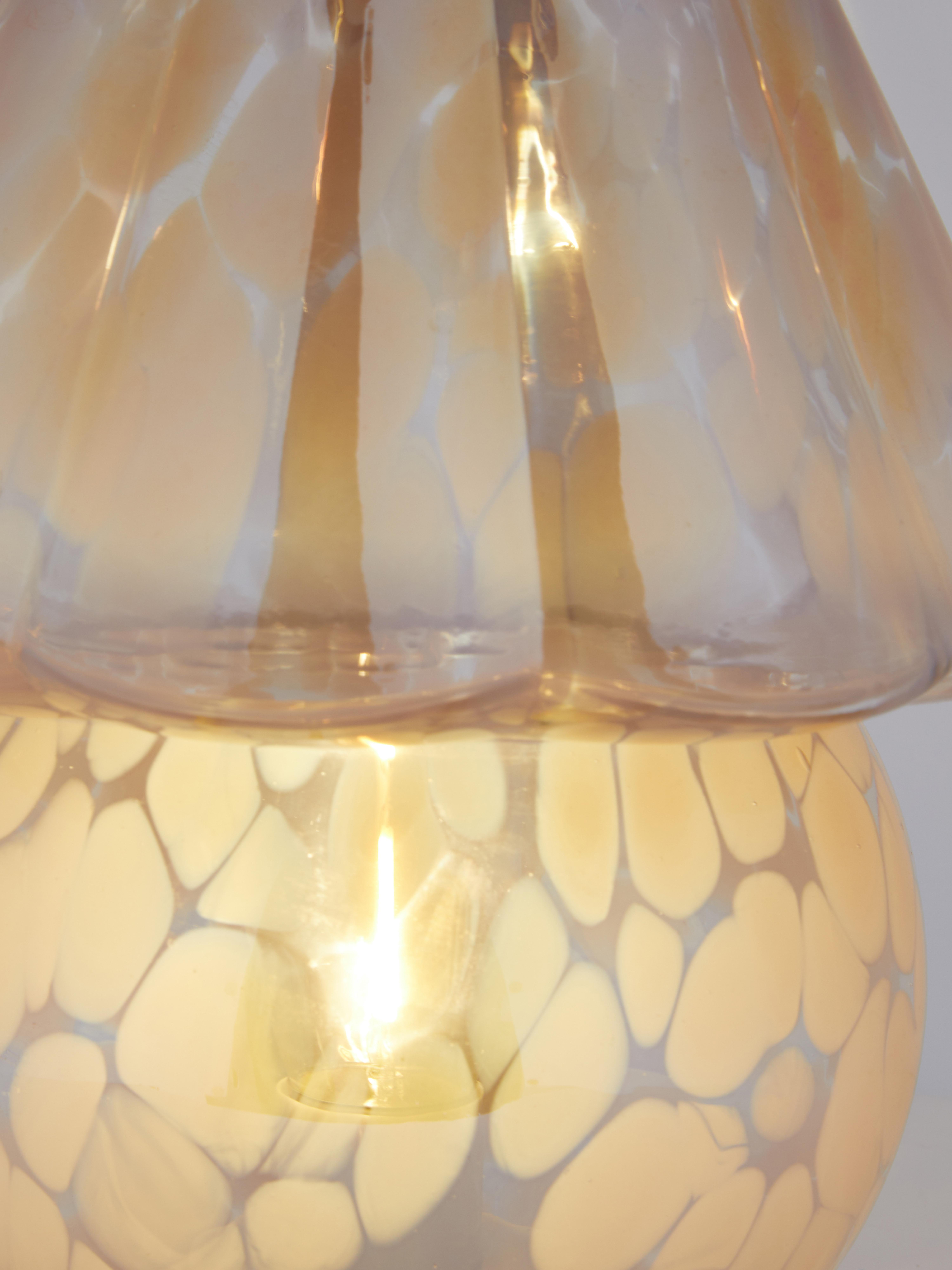 Scalloped Glass Lamp