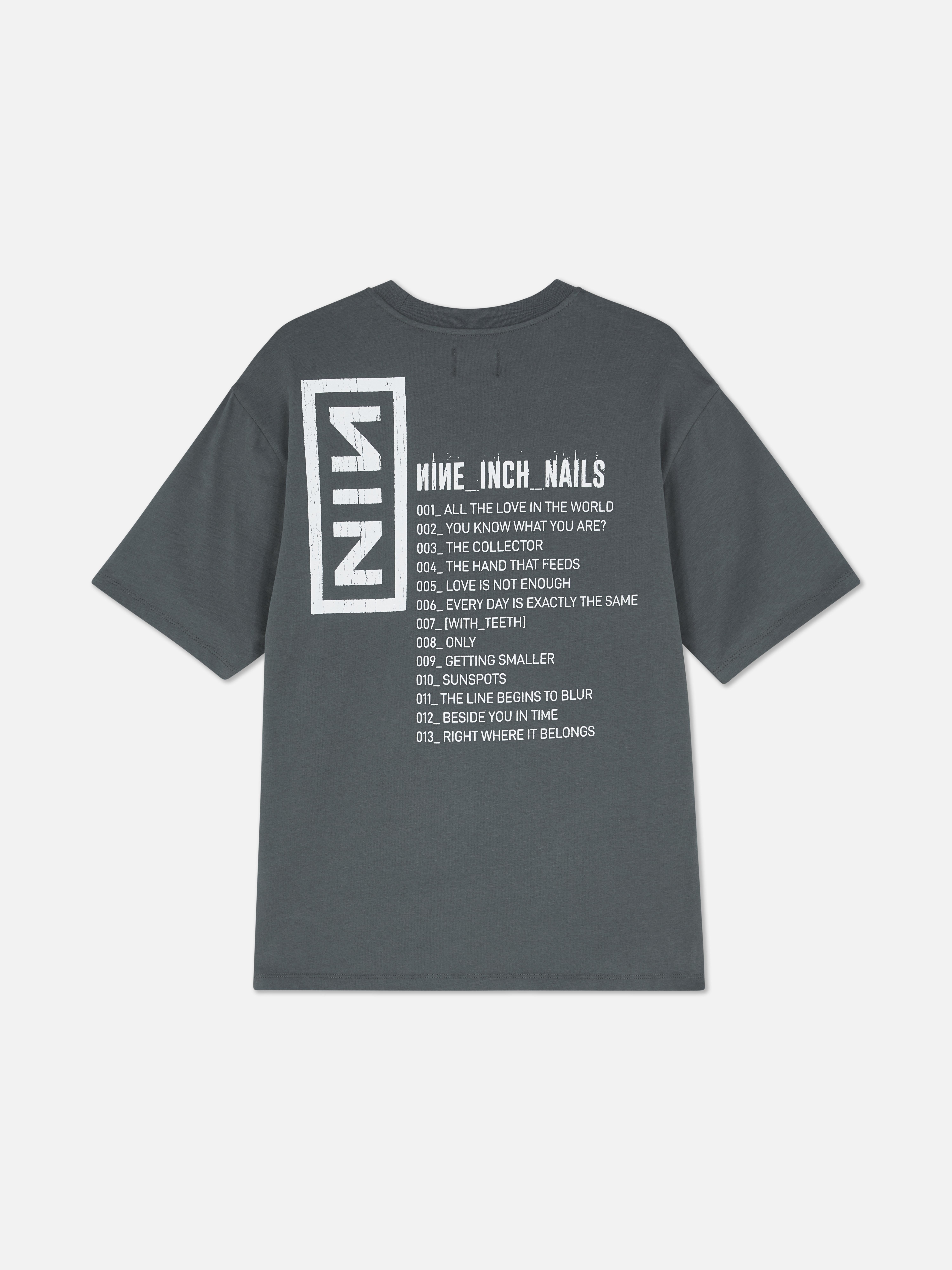 Nine Inch Nails Tシャツ Men's Charcoal Nine Inch Nails Graphic T-Shirt | Primark