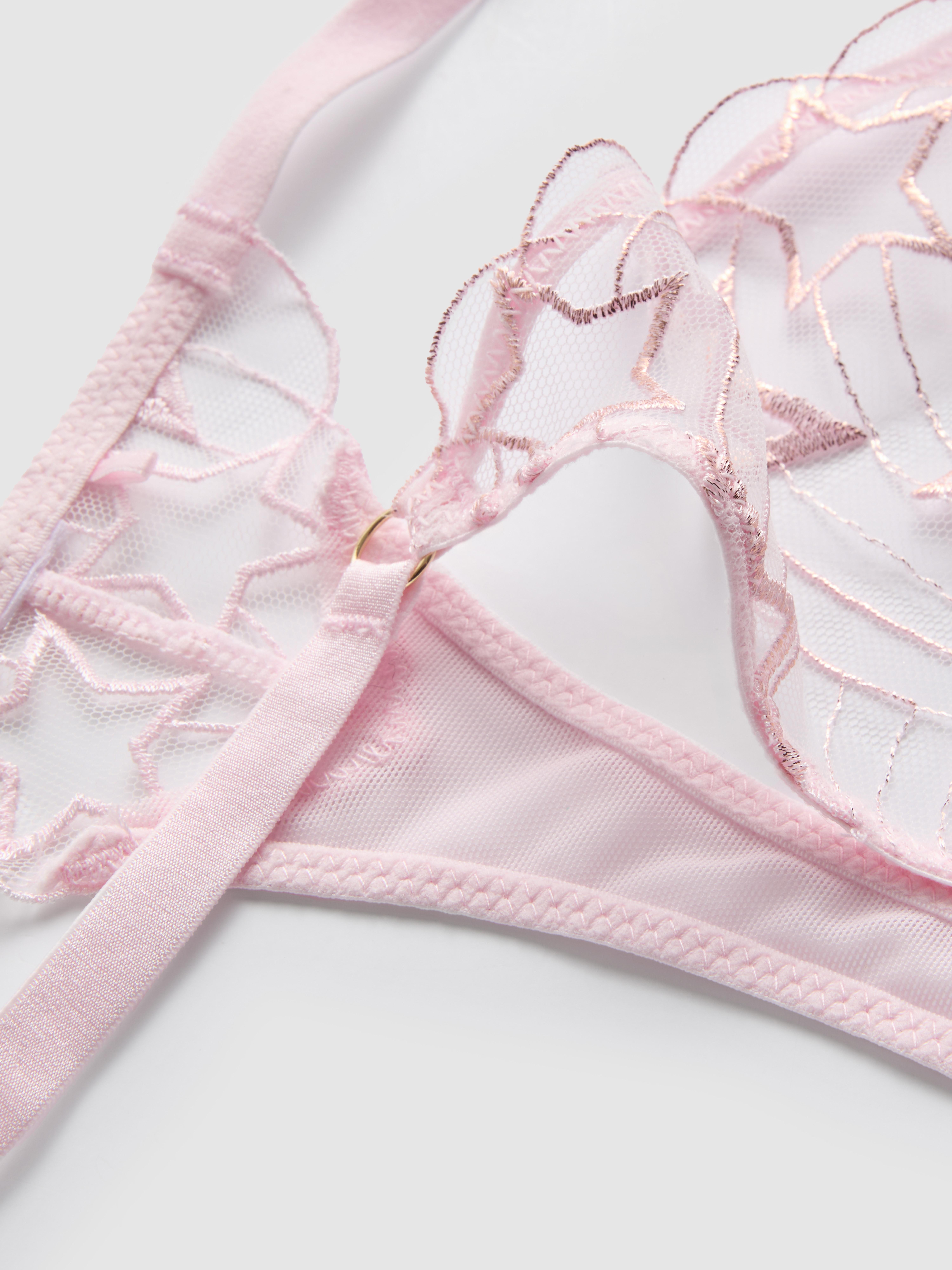 Star Embroidered Thong