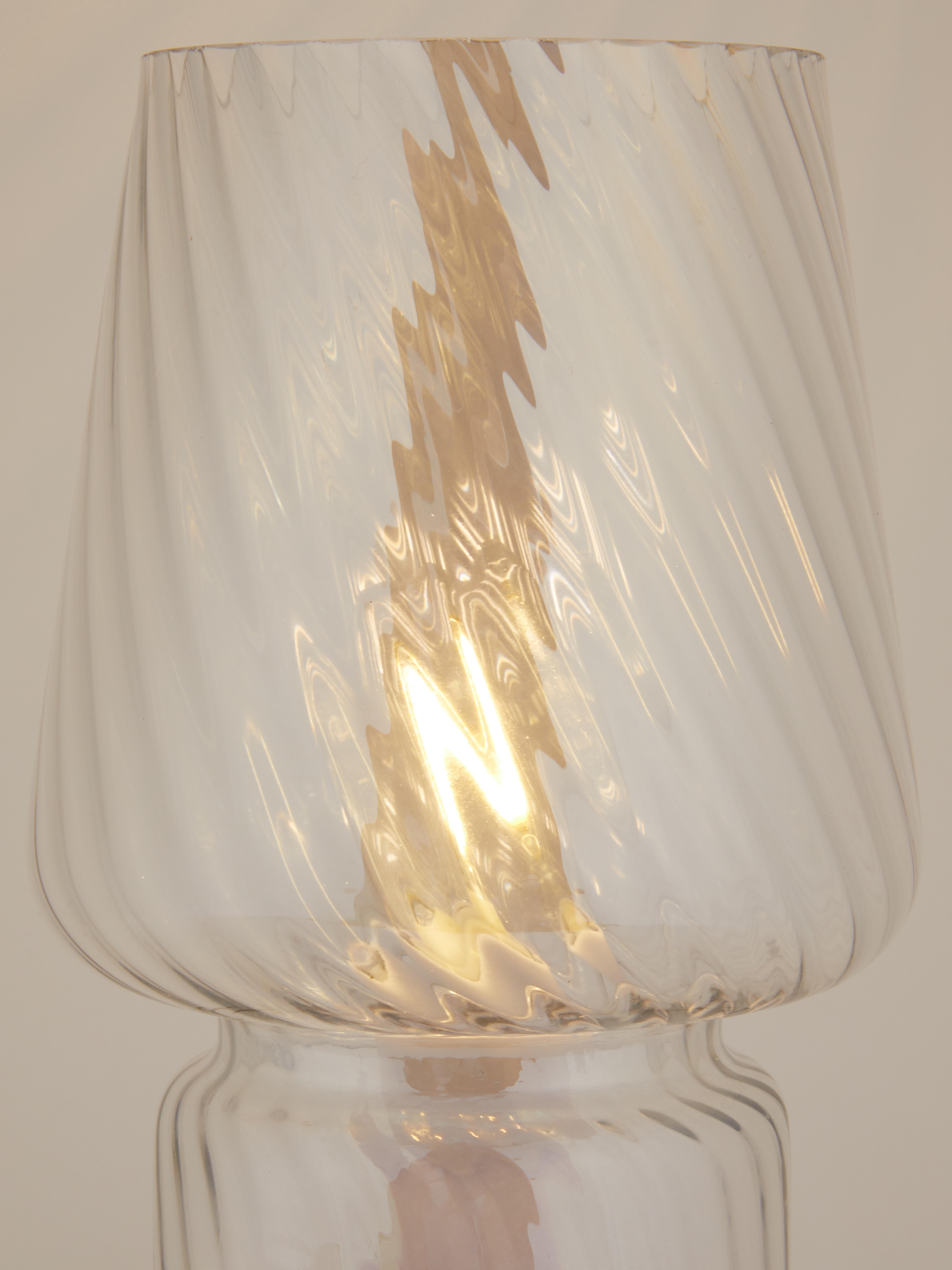 Lámpara de vidrio en espiral