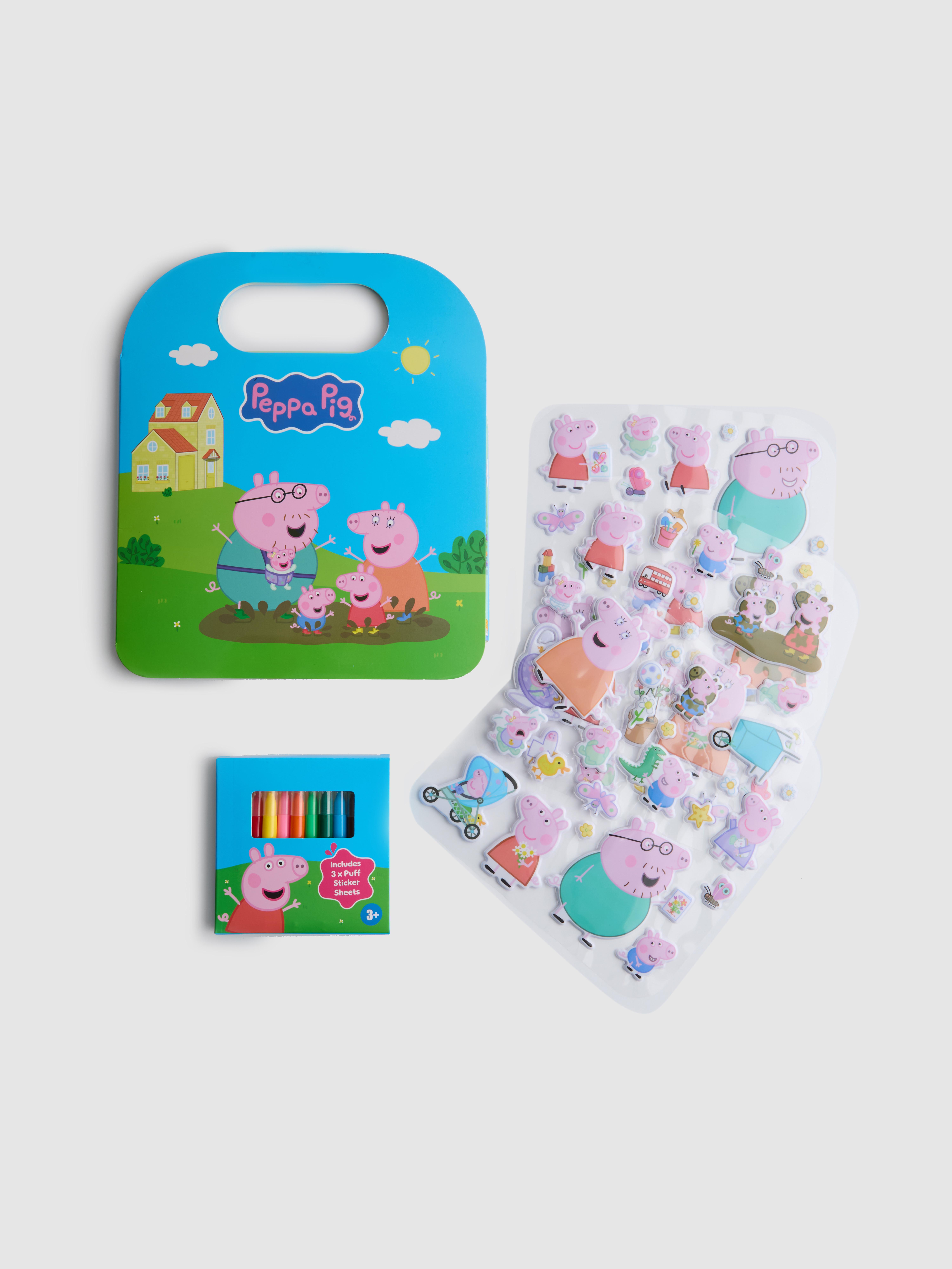 Lot d'autocollants et de feutres Peppa Pig