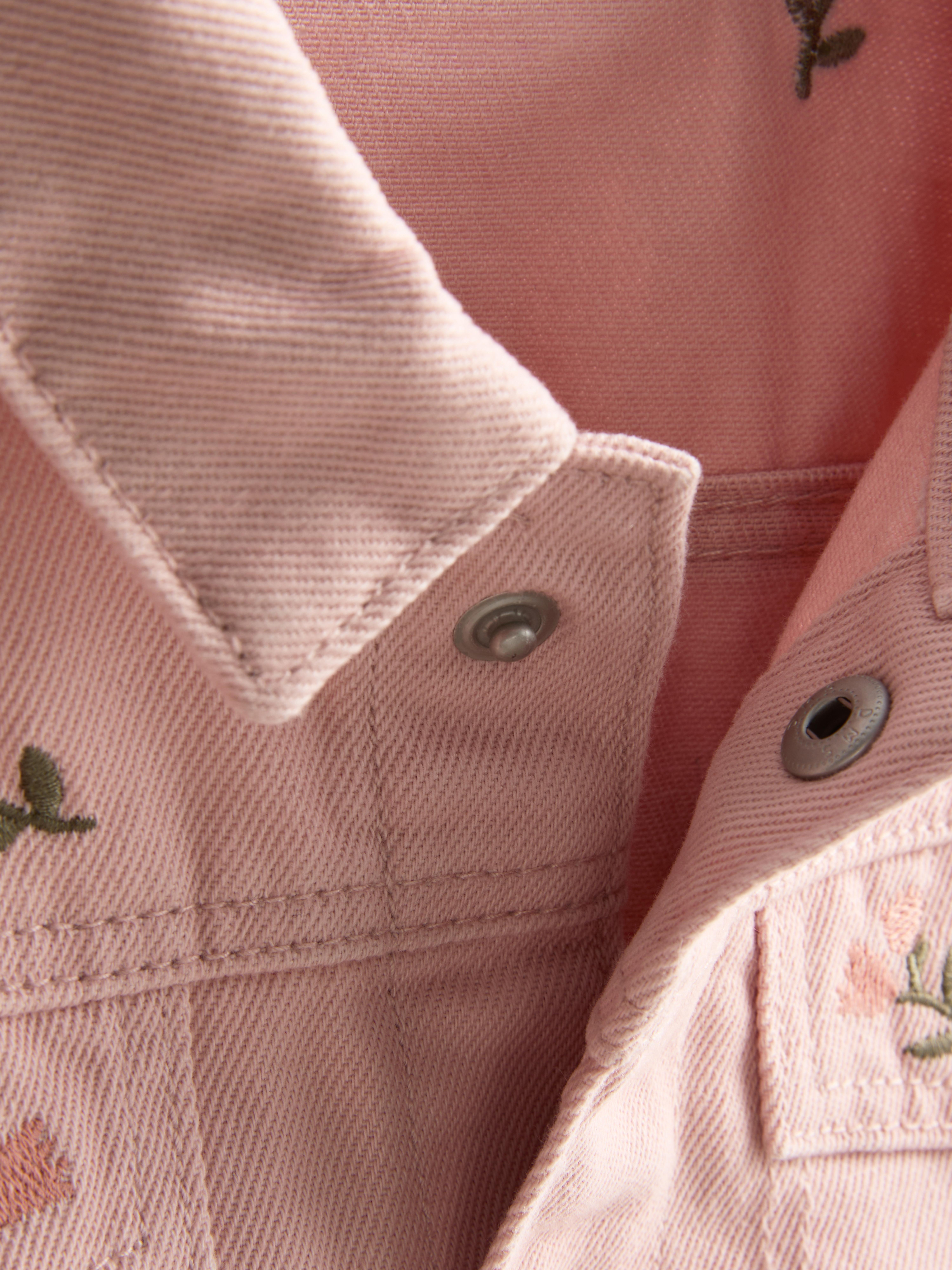 0-36mths | Floral Embroidered Denim Jacket
