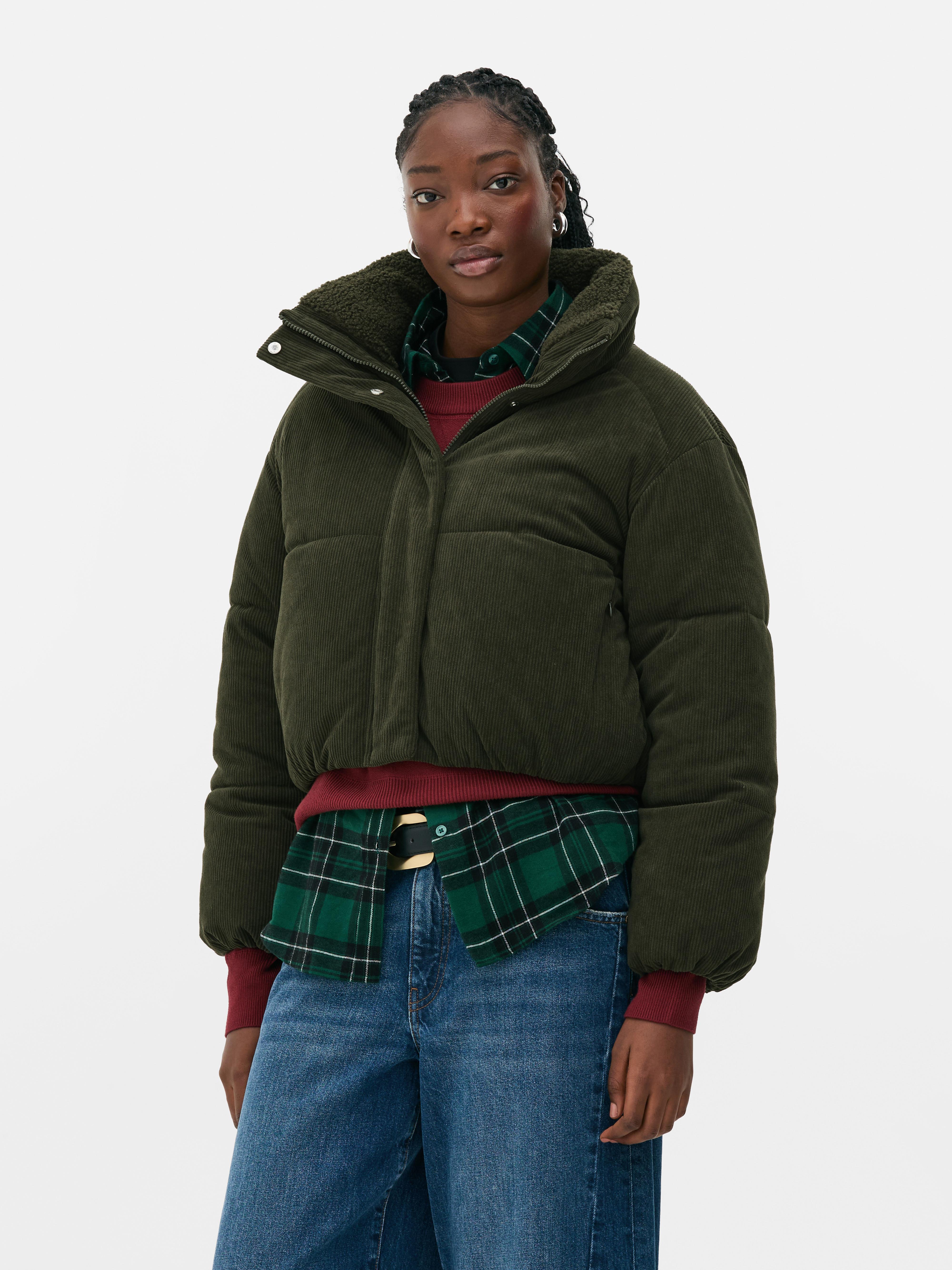 Wattierte Cordjacke
