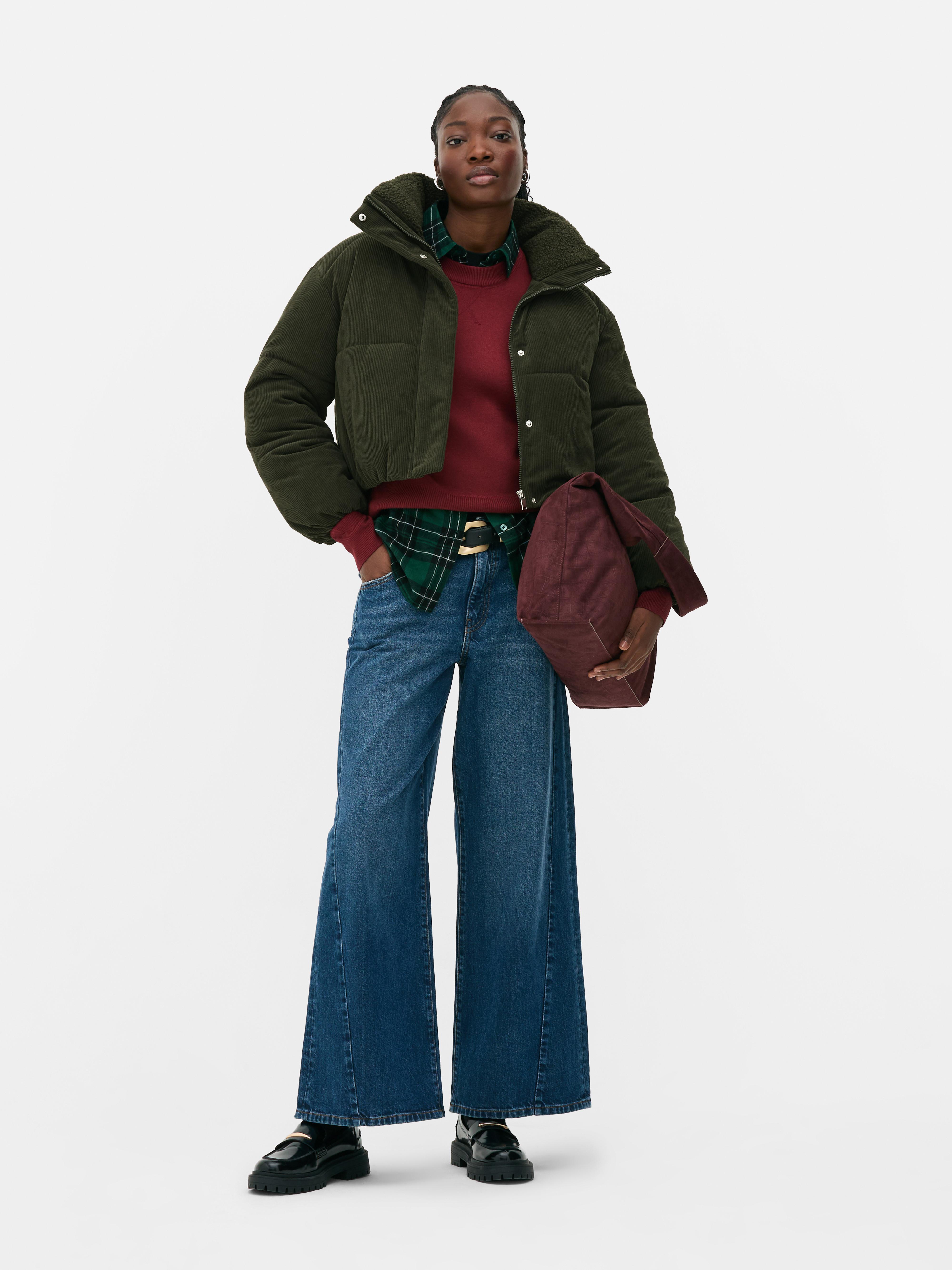 Wattierte Cordjacke