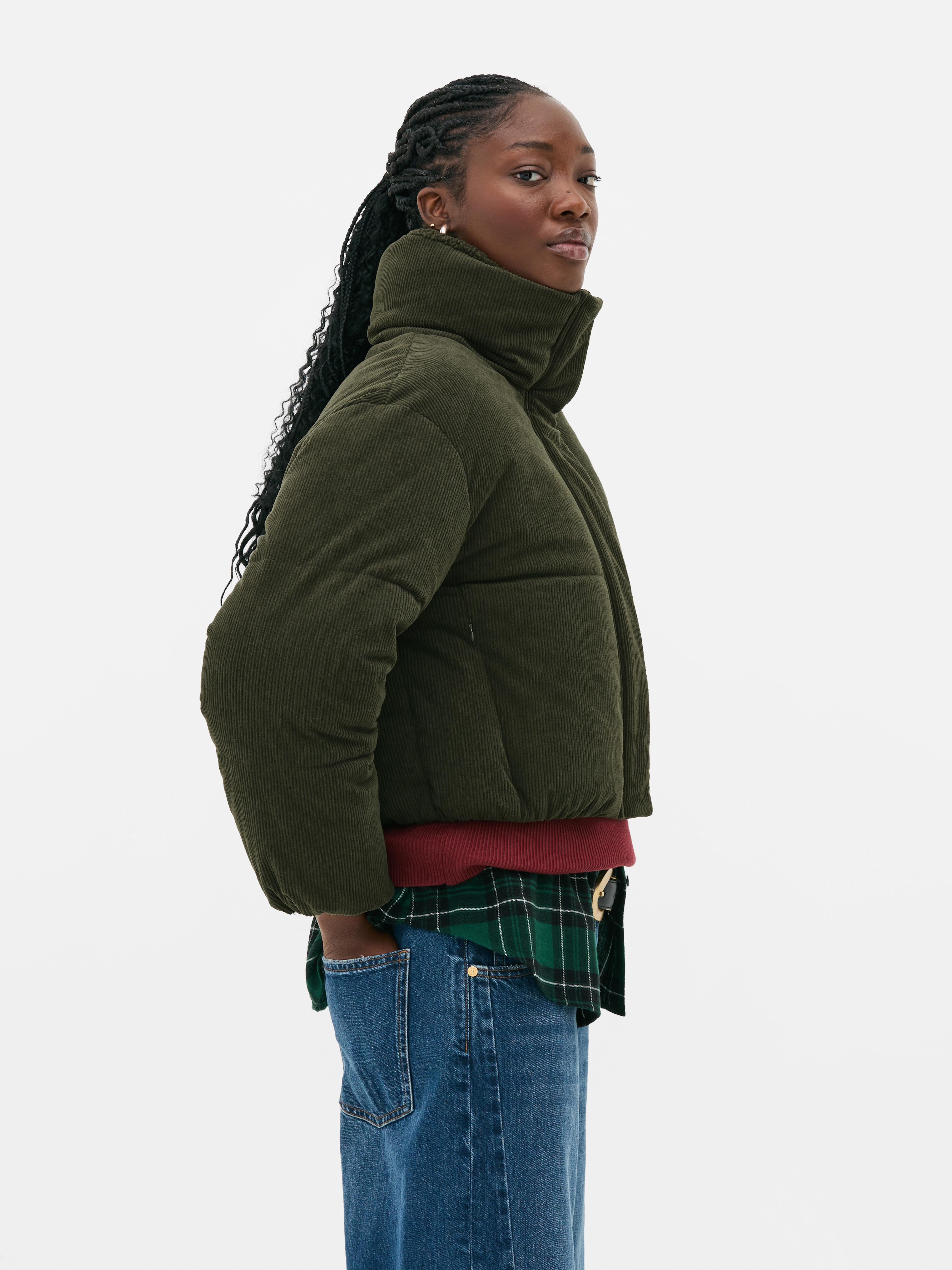 Wattierte Cordjacke