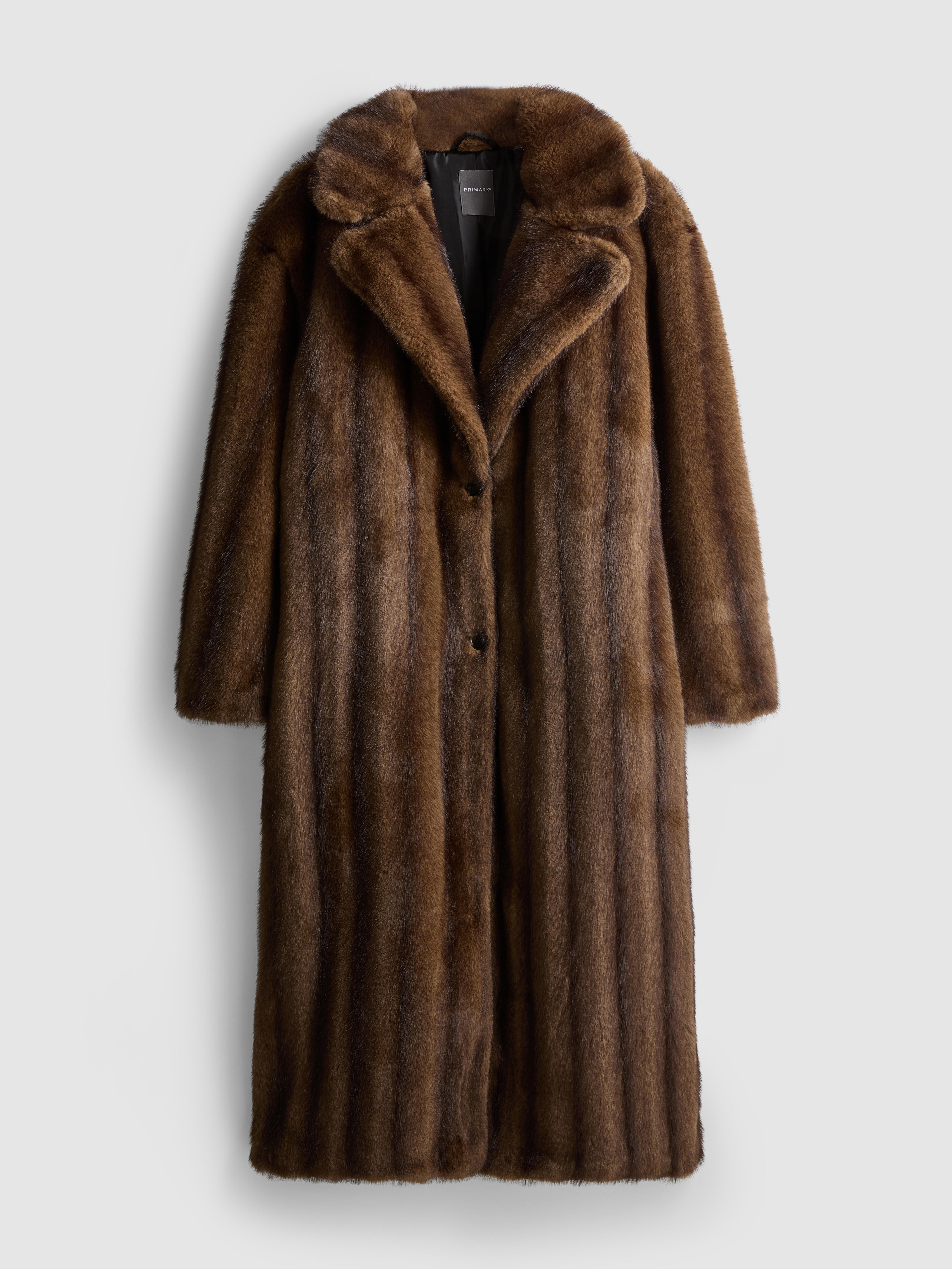 Longline Faux Fur Coat