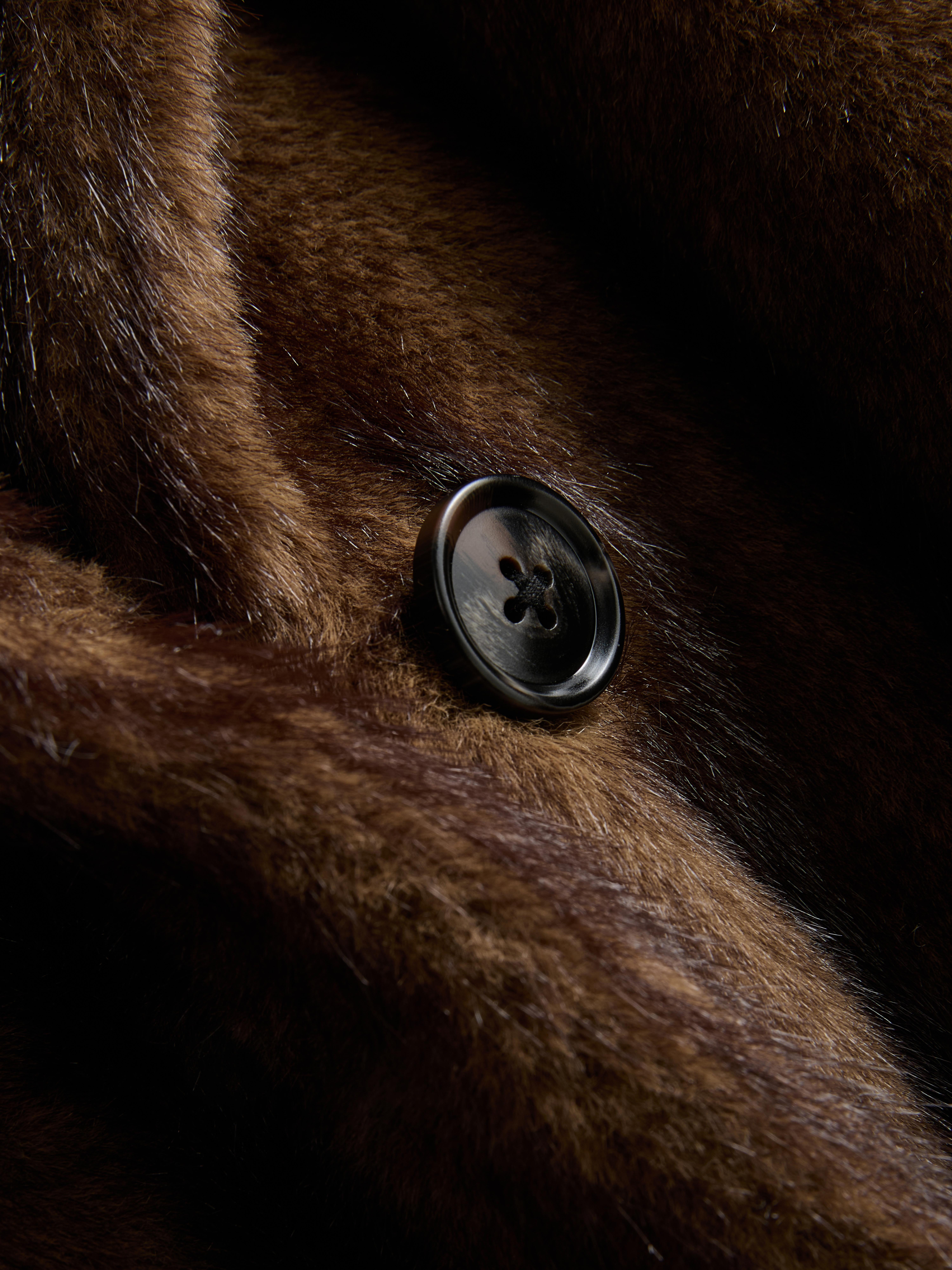 Longline Faux Fur Coat